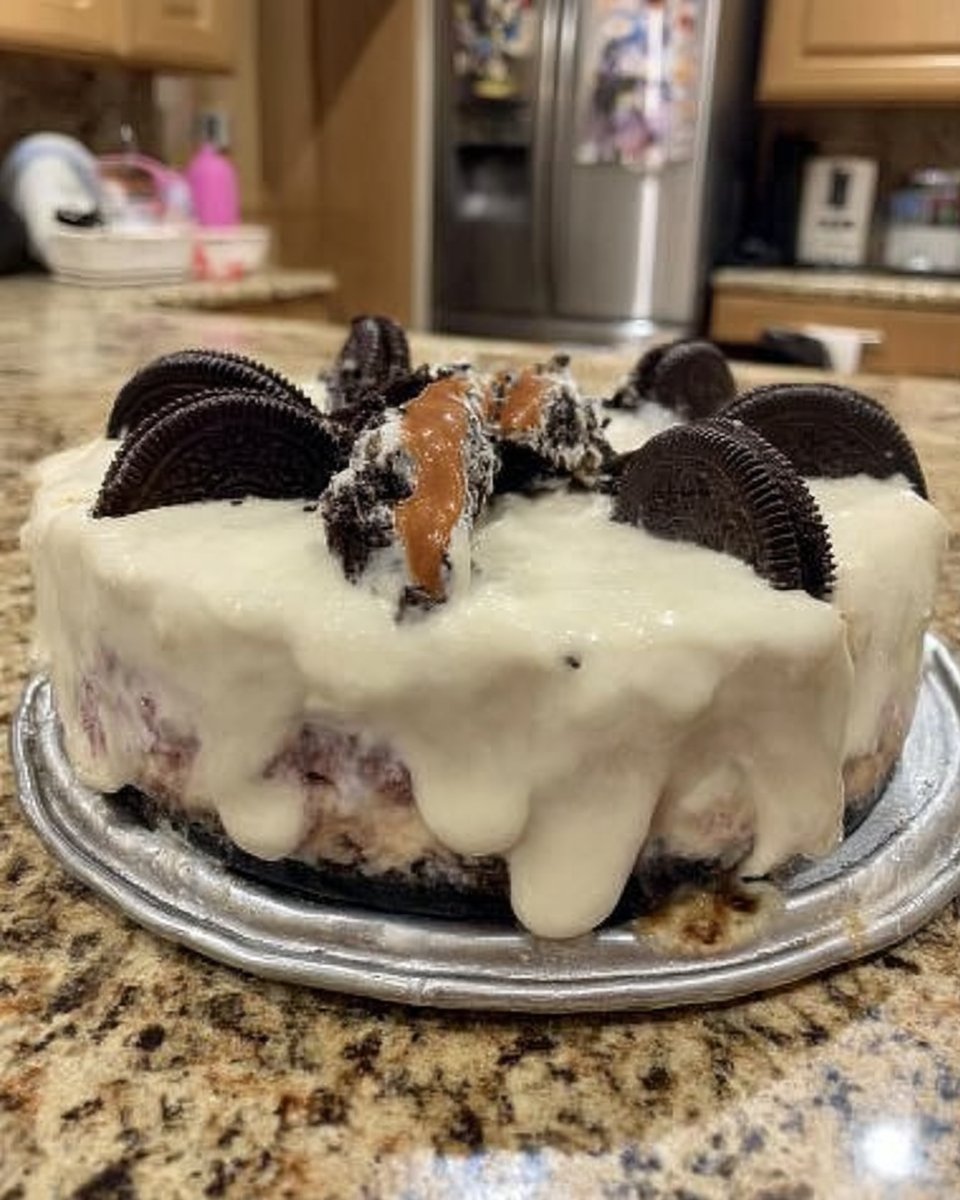 Cookies and Cream Cake 13 Pouring hot coffee into cocoa powder batter to bloom the chocolate flavor