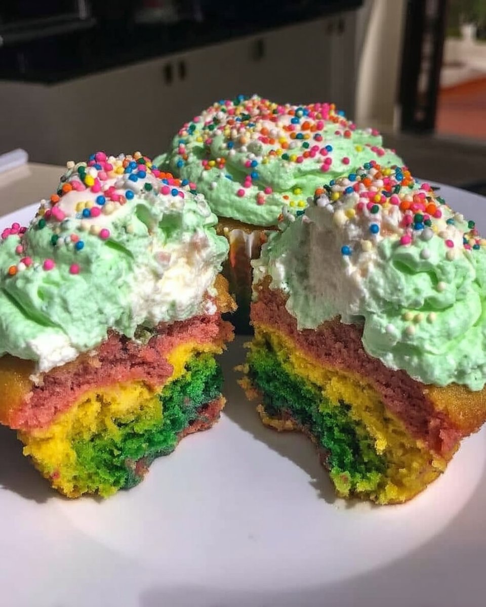Cute Cake 12 Four ceramic bowls with red blue green and yellow cake batter