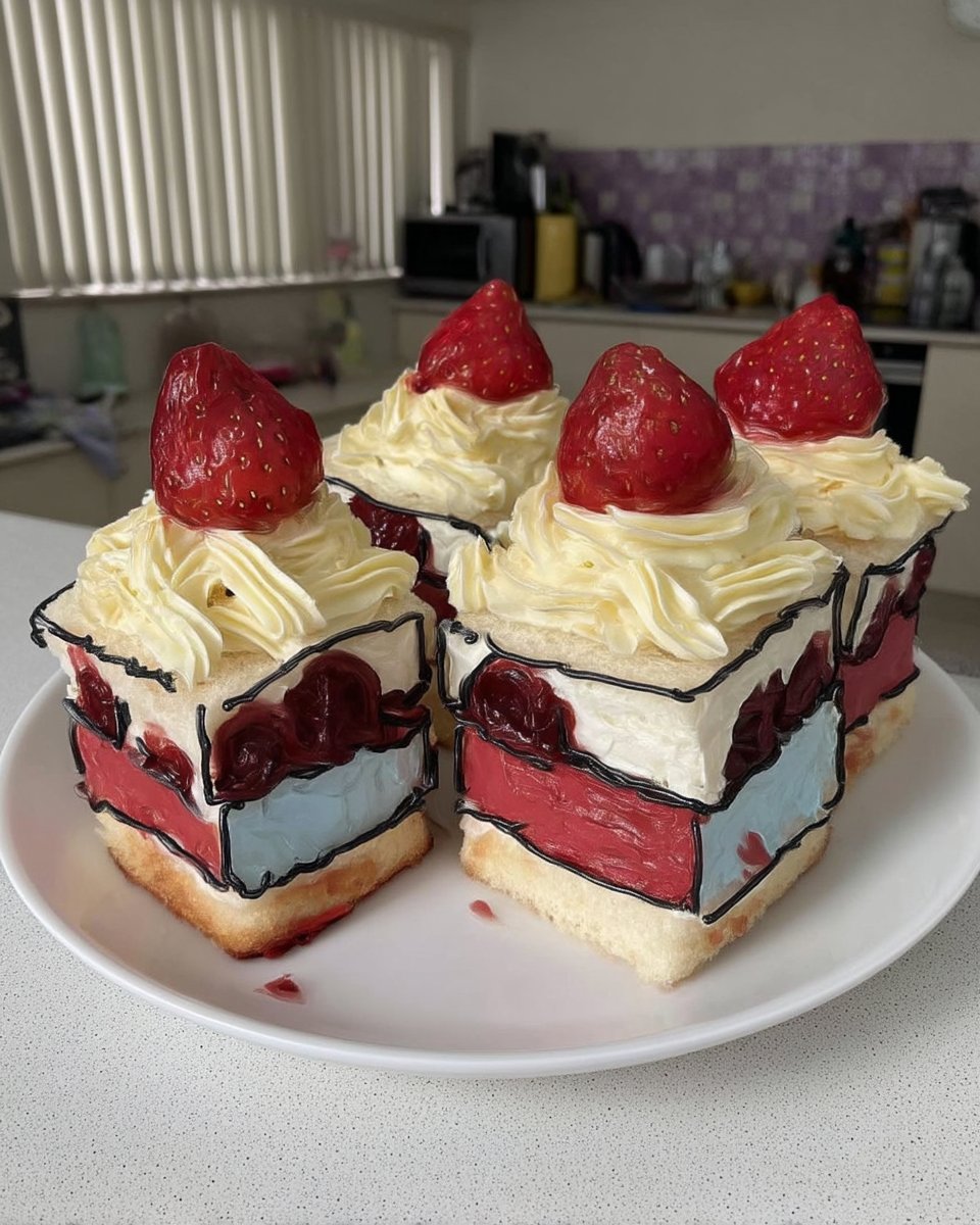 Ingredients for cartoon cake including gel food coloring and sprinkles