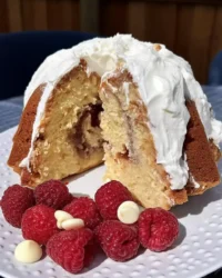 Slice of chocolate raspberry cake showing distinct layers of chocolate sponge and raspberry filling
