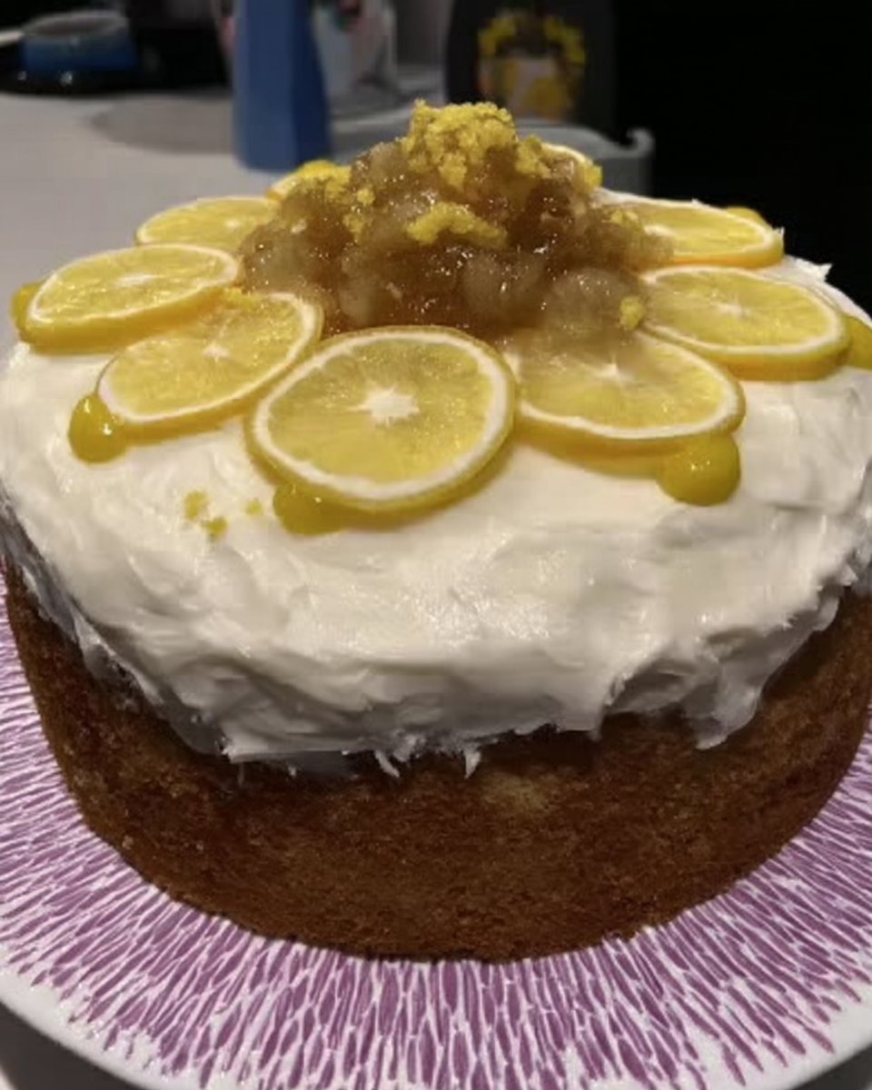 Lemon Cake 13 Creamed butter and sugar mixture in a bowl with lemon zest