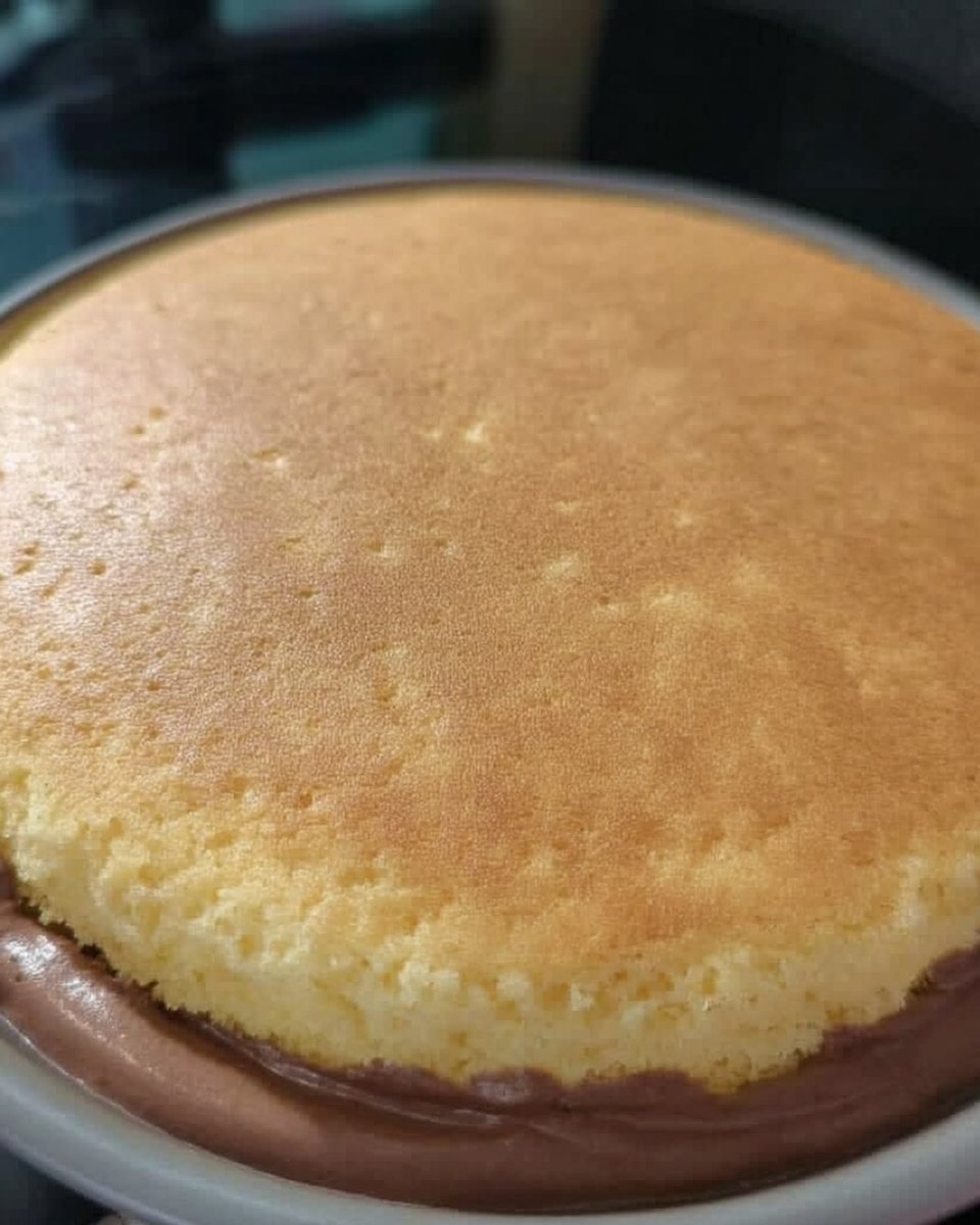 Yellow Cake with Chocolate Frosting 13 Mixing chocolate buttercream frosting in a bowl