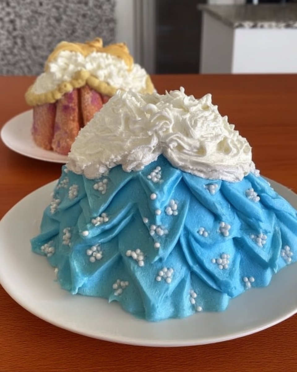 Barbie Cake 13 Piping pink vanilla frosting onto the skirt of a doll cake