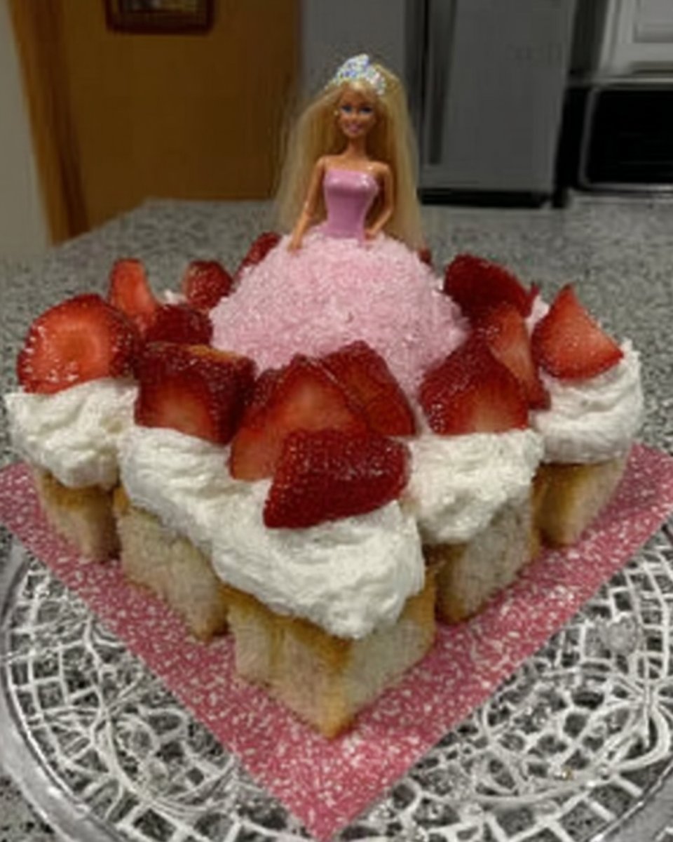 Princess Cake 13 Rolling out green marzipan on a dusted surface