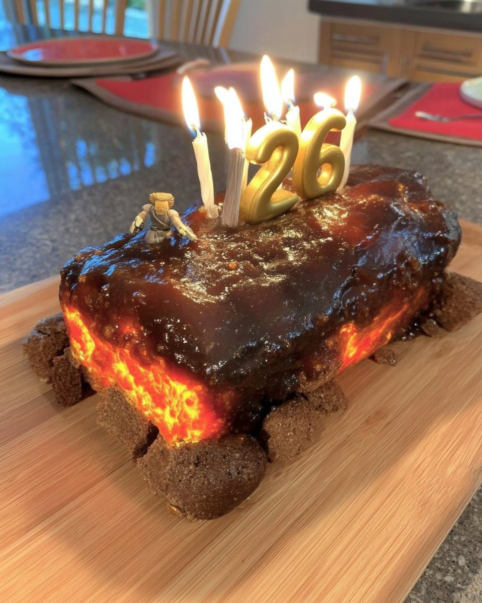 Slice of star wars cake on a plate with fork