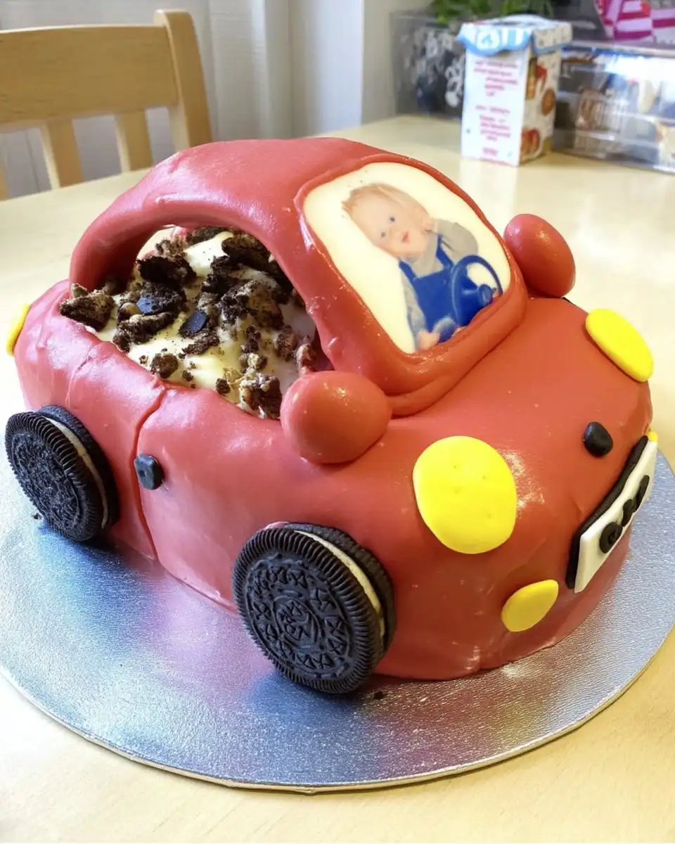 Car Cake 12 Butter sugar flour and eggs for sponge cake