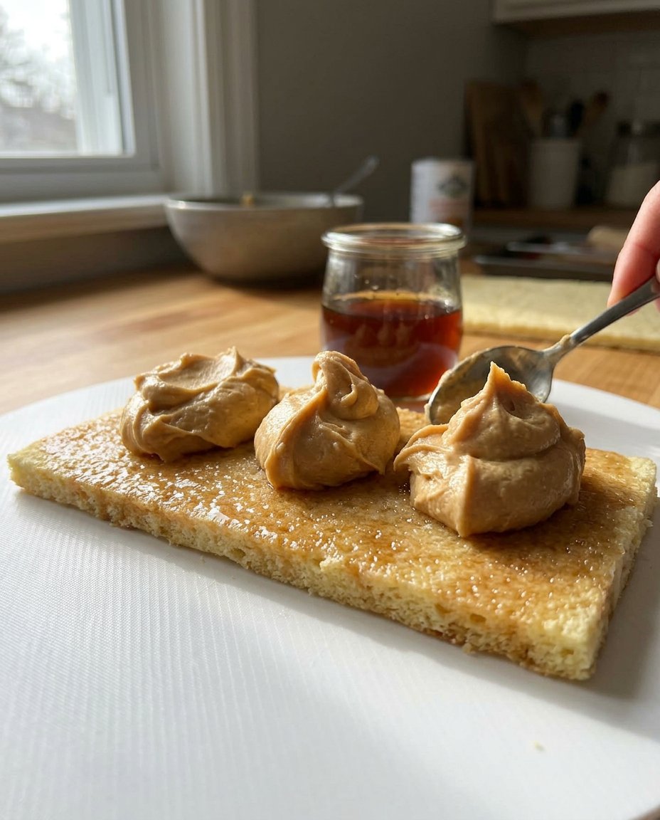 Opera Cake 12 Almond flour eggs and dark chocolate on a wooden kitchen counter