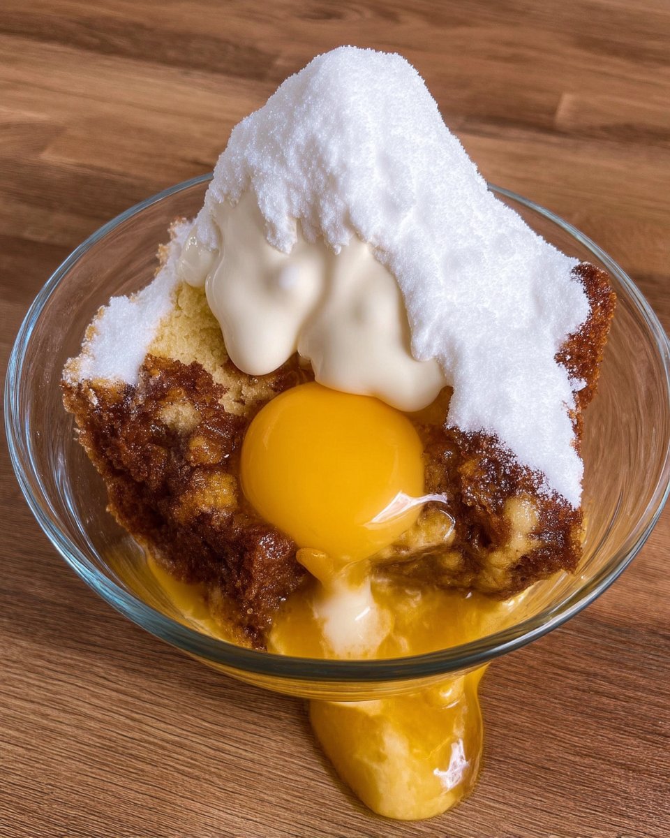 Ooey Gooey Butter Cake 12 Baking ingredients for butter cake including flour sugar eggs and butter on a rustic counter