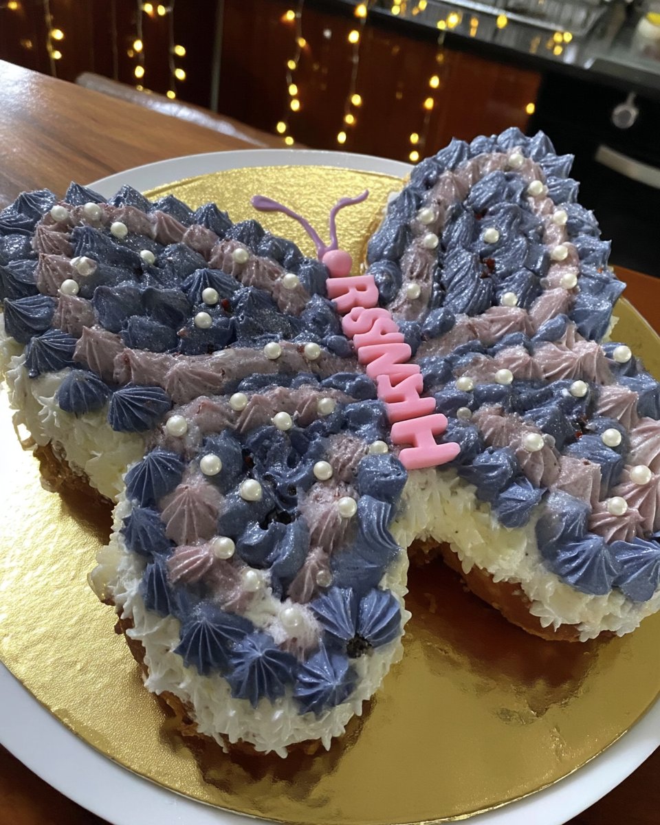 A tray of twelve delicate butterfly cakes with wings made of sponge