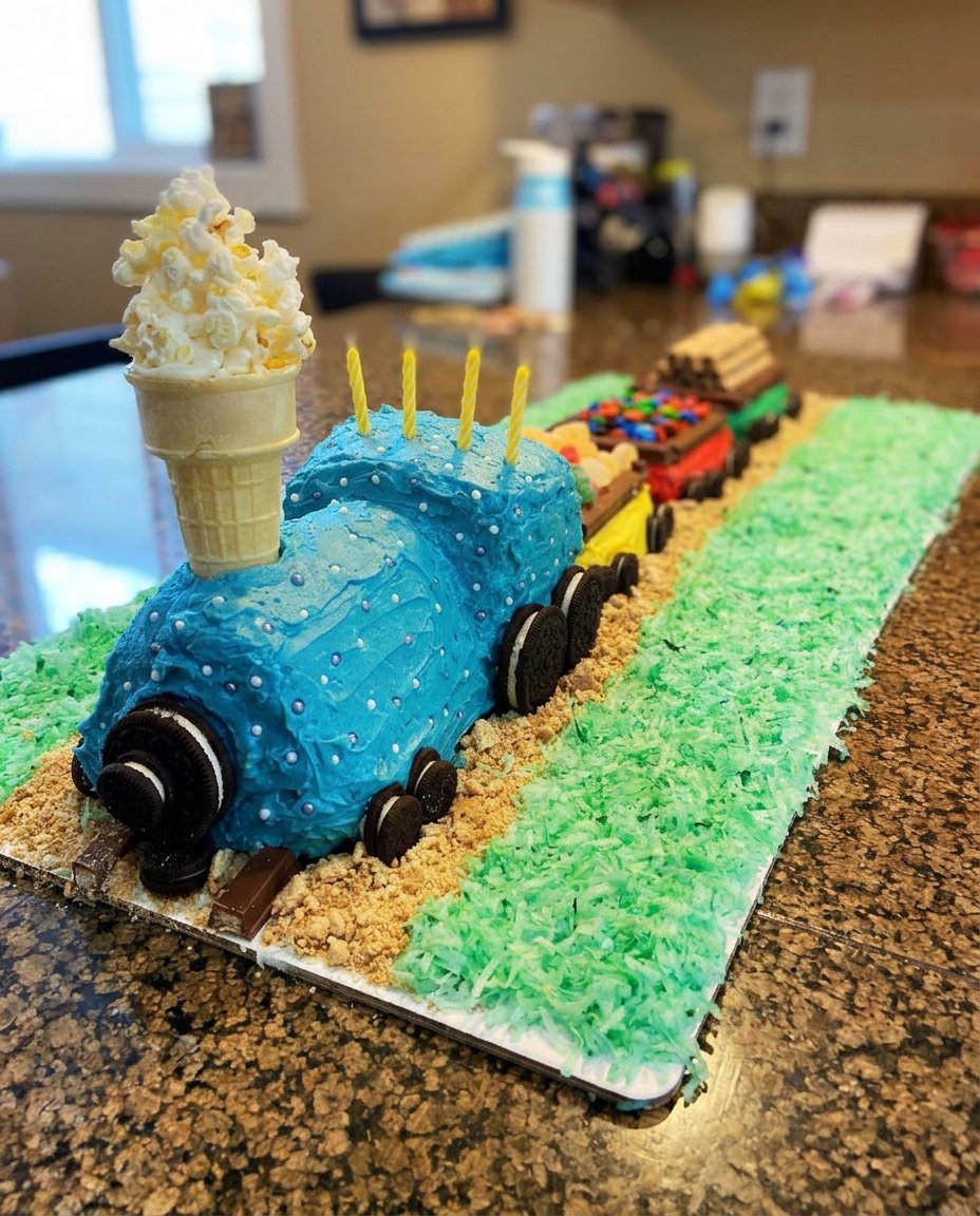 Train Cake 12 Assorted baking ingredients including gel colors and meringue supplies