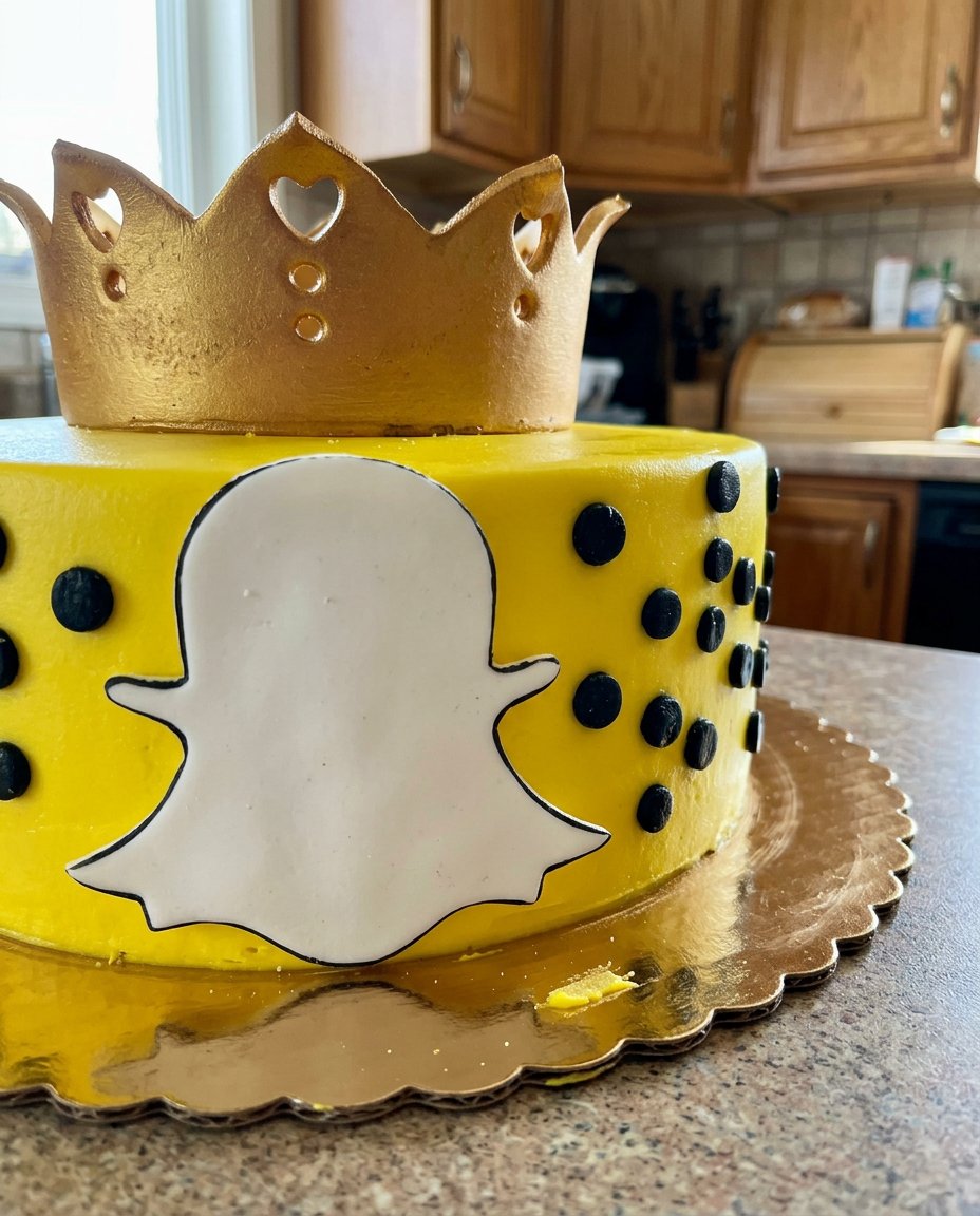 Cake Snap 13 A cake with a thin crumb coat layer applied to lock in crumbs