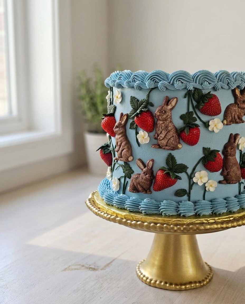 A two layer bday cake with white buttercream frosting and colorful sprinkles