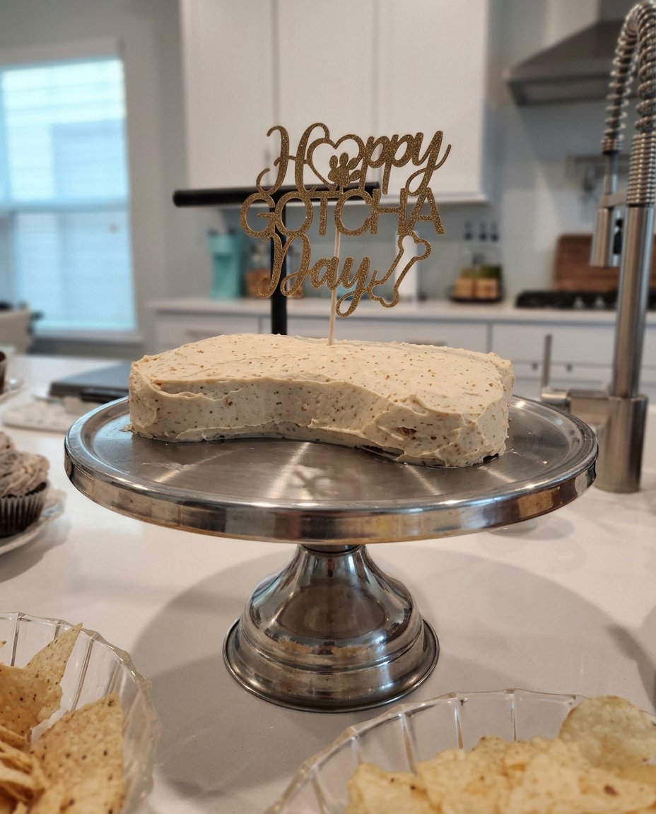 Dog Cake 12 Bowls of shredded carrots, whole wheat flour, and natural peanut butter arranged on a marble surface.