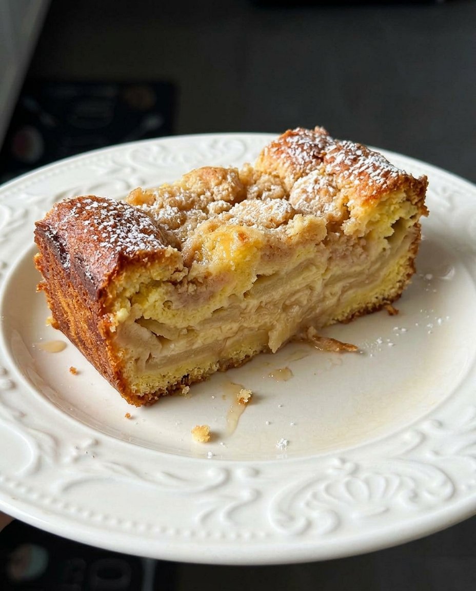Slices of fresh green and red apples coated in cinnamon and brown sugar