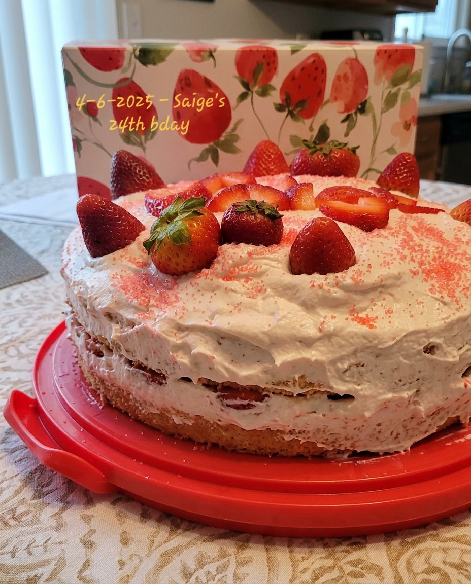 Bowl of fresh strawberries next to a jar of yogurt and a lemon on a wooden table.