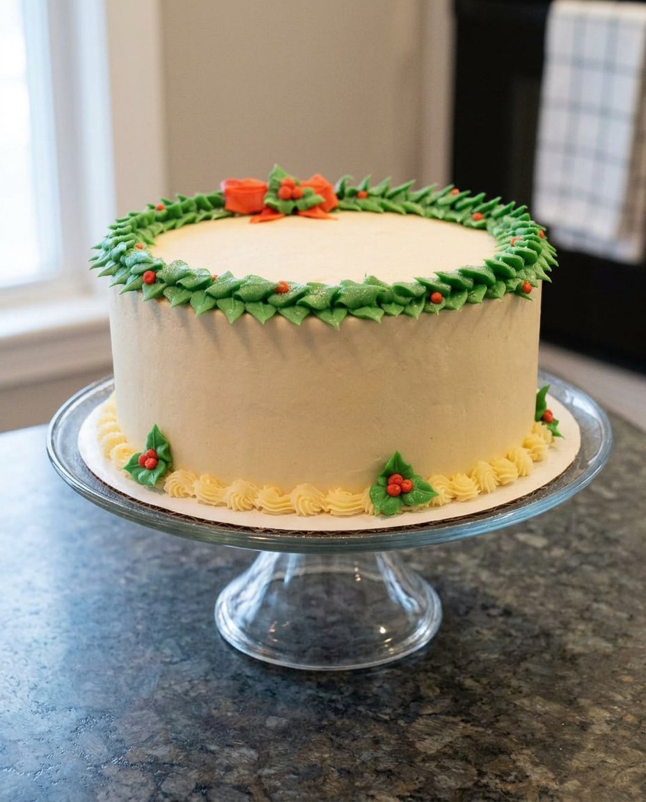 Christmas Themed Cake 12 Bowls of golden raisins glace cherries and fresh orange juice