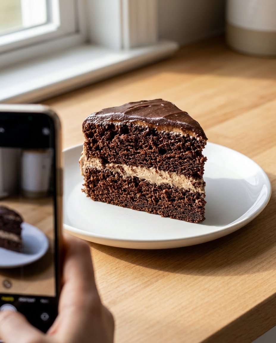 Bowls of flour, cocoa powder, sugar, and soy milk arranged on a rustic wooden table.