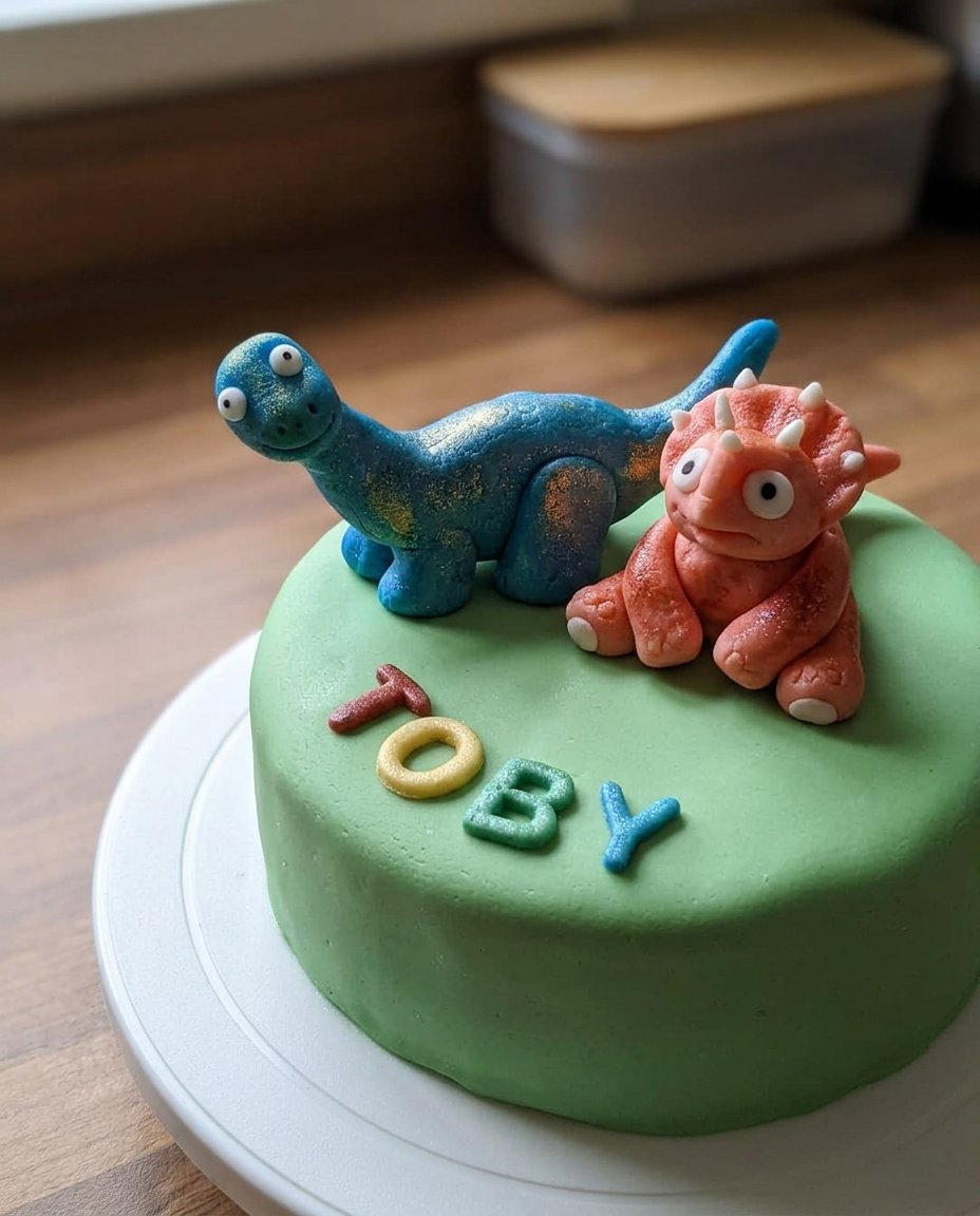 Close up of a piping bag with a grass nozzle creating textures on a cake