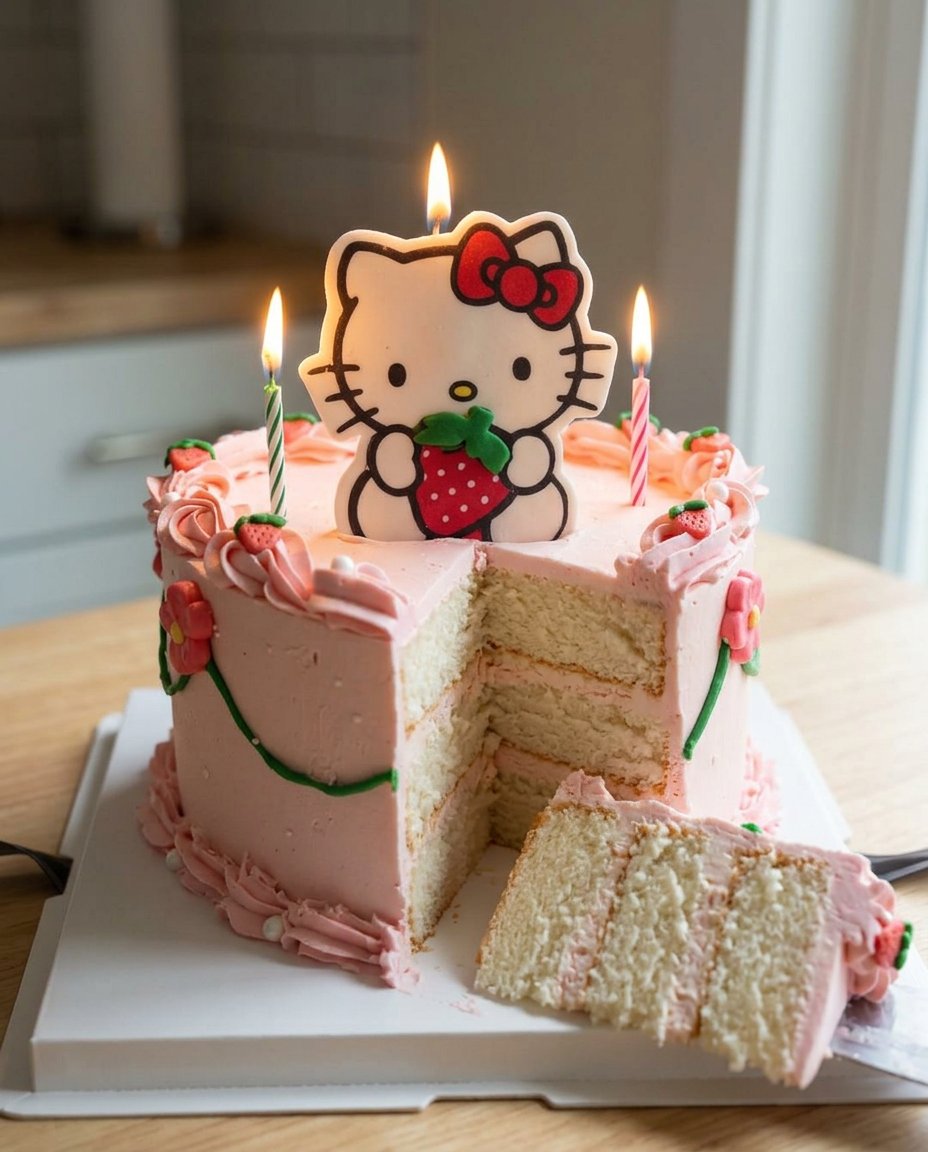 A steady hand using a star piping tip to create uniform buttercream stars on a cake