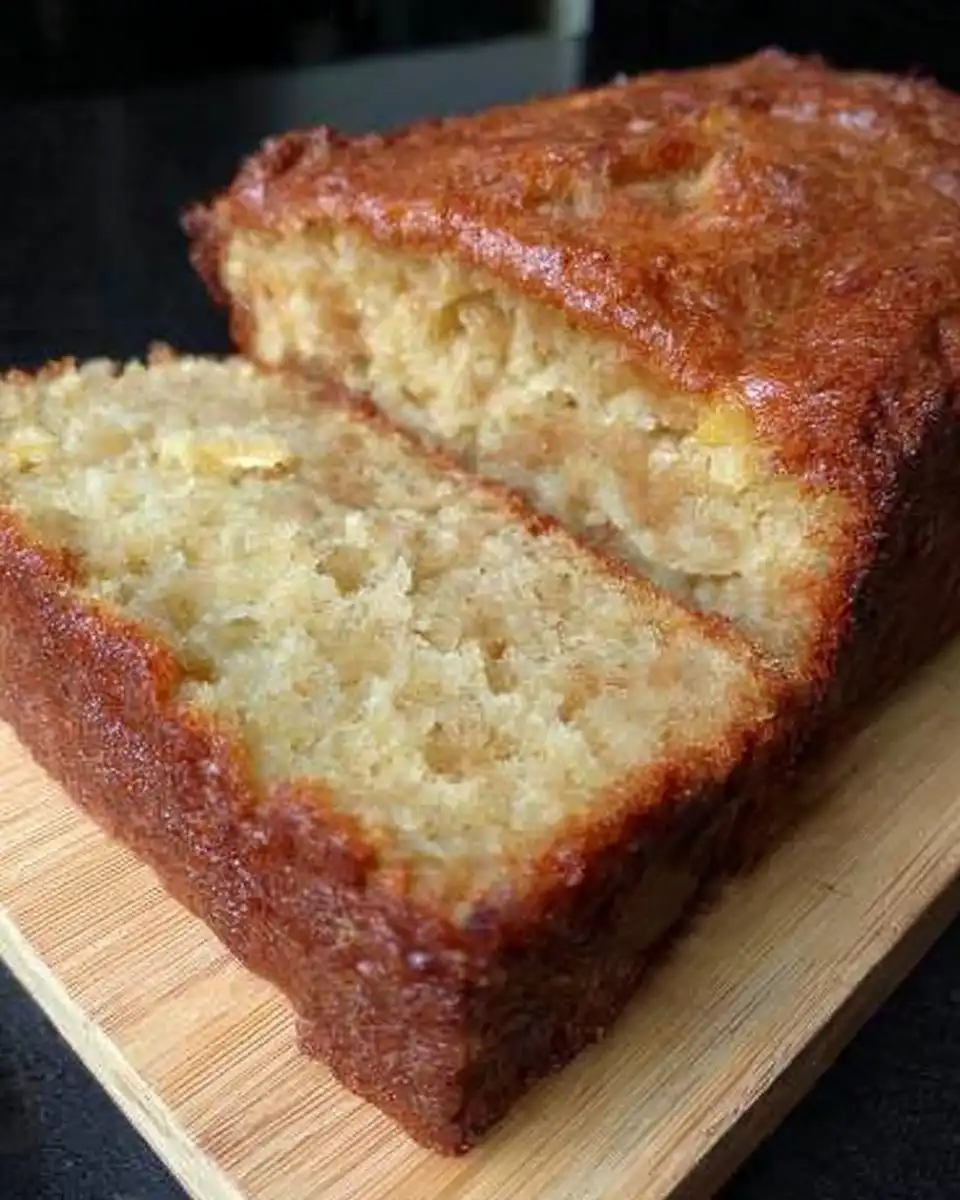 White lemon yogurt glaze being poured over a golden round cake
