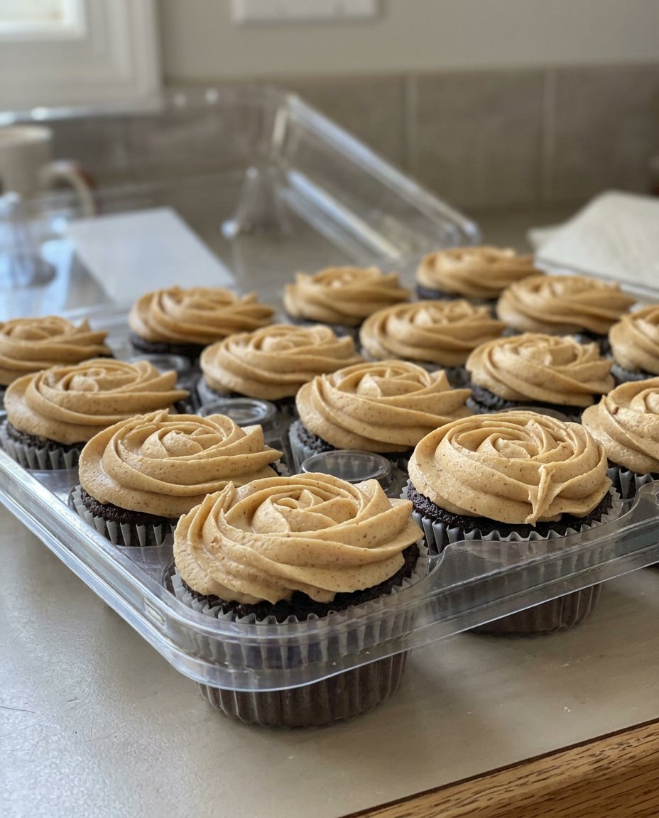 Cake Cute 13 A hand using a palette knife to apply a smooth crumb coat to a small cake.