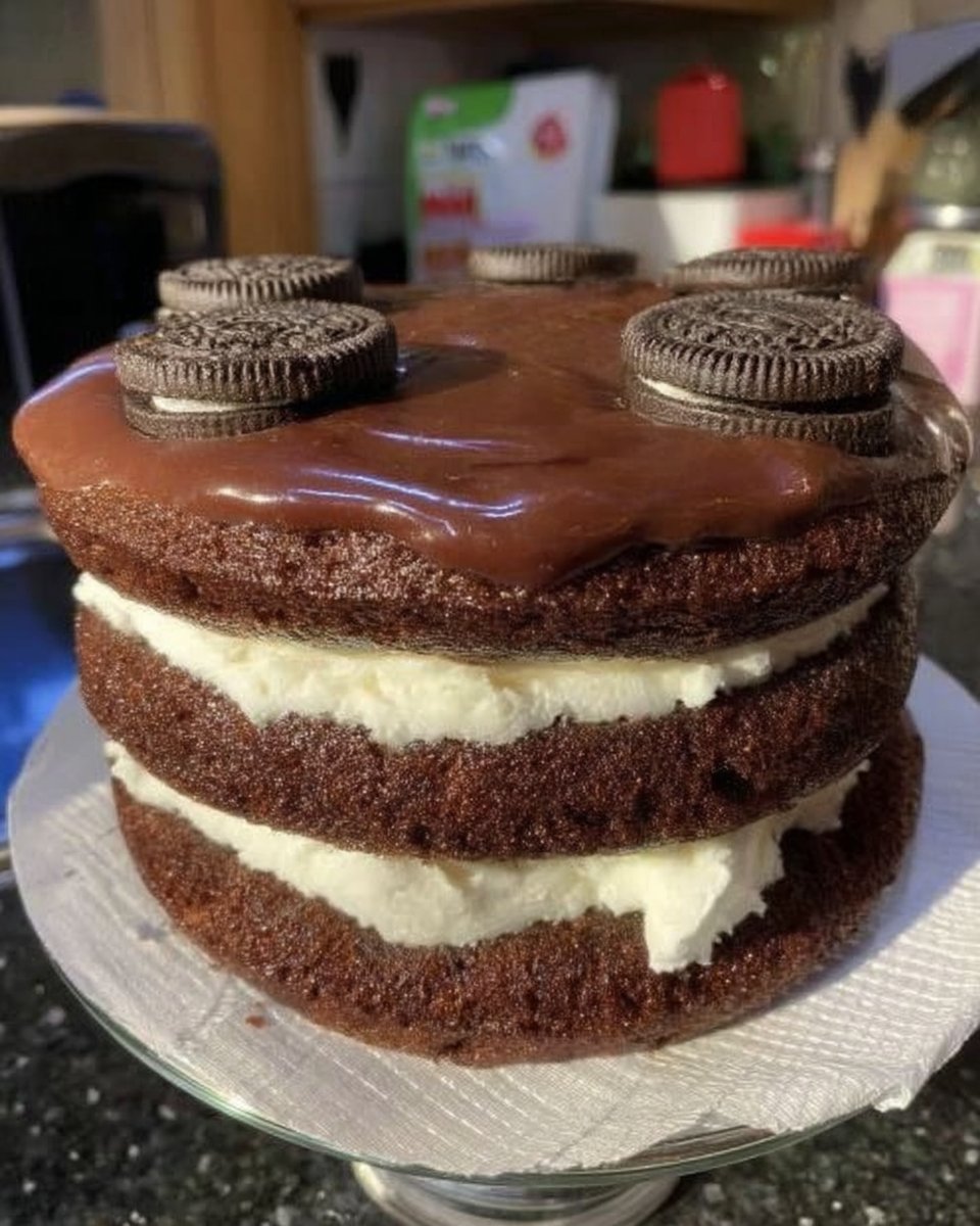 Oreo Cake 12 Mis en place with high quality butter, sour cream, and dark cocoa cookies