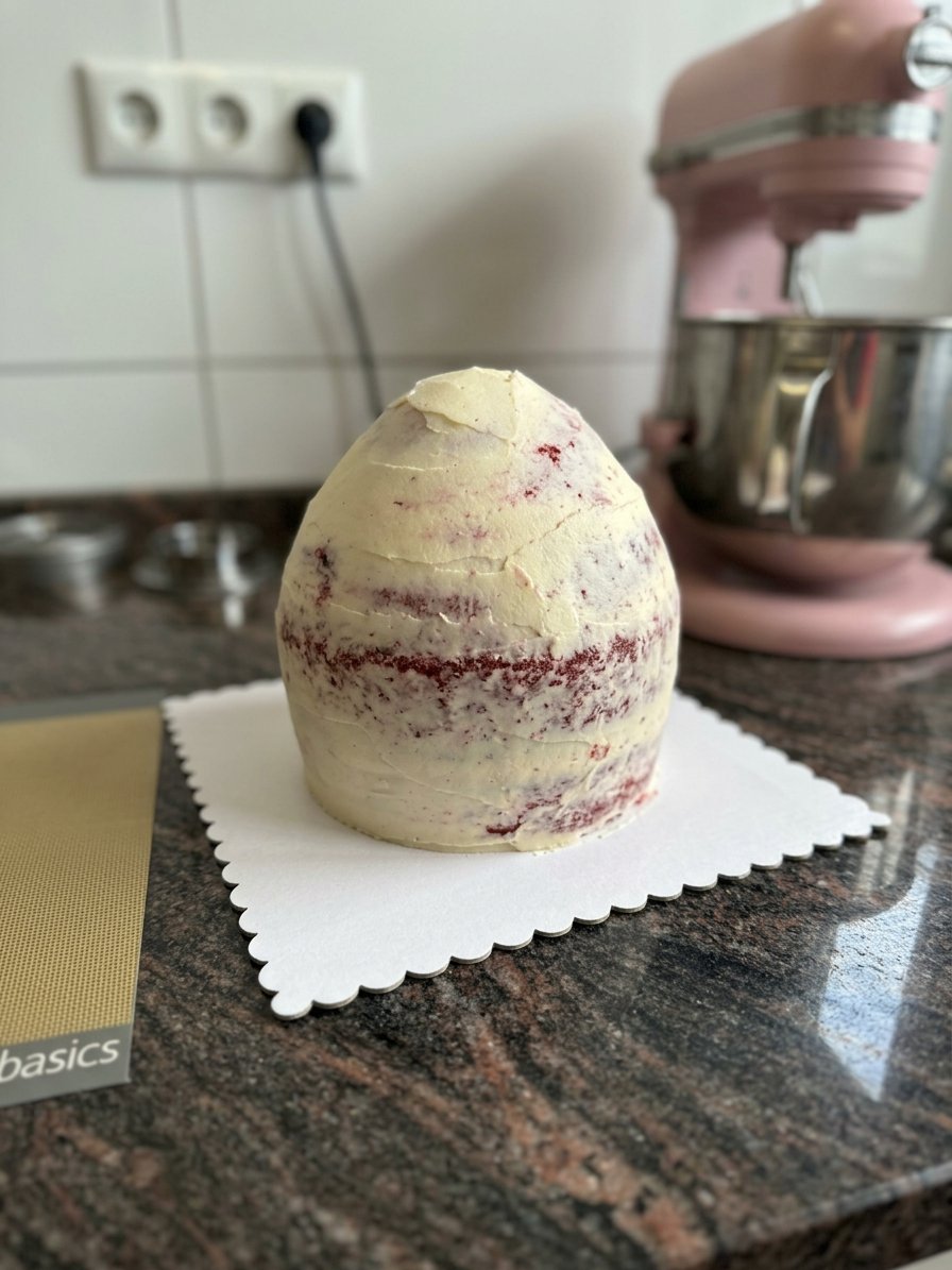 A collection of baking ingredients including rose water bottle and flour