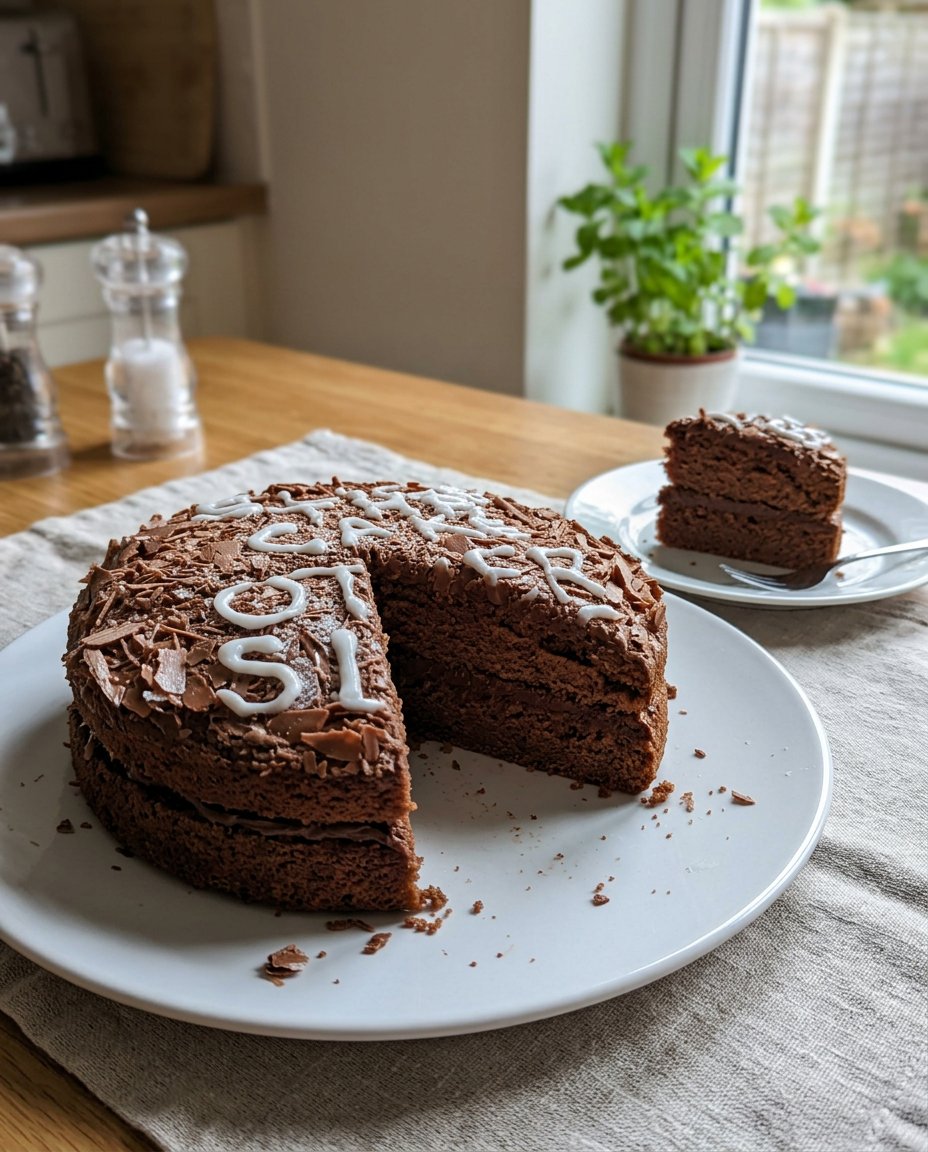 A tray with several pieces of slice cake served alongside a vintage teapot and delicate tea cups.