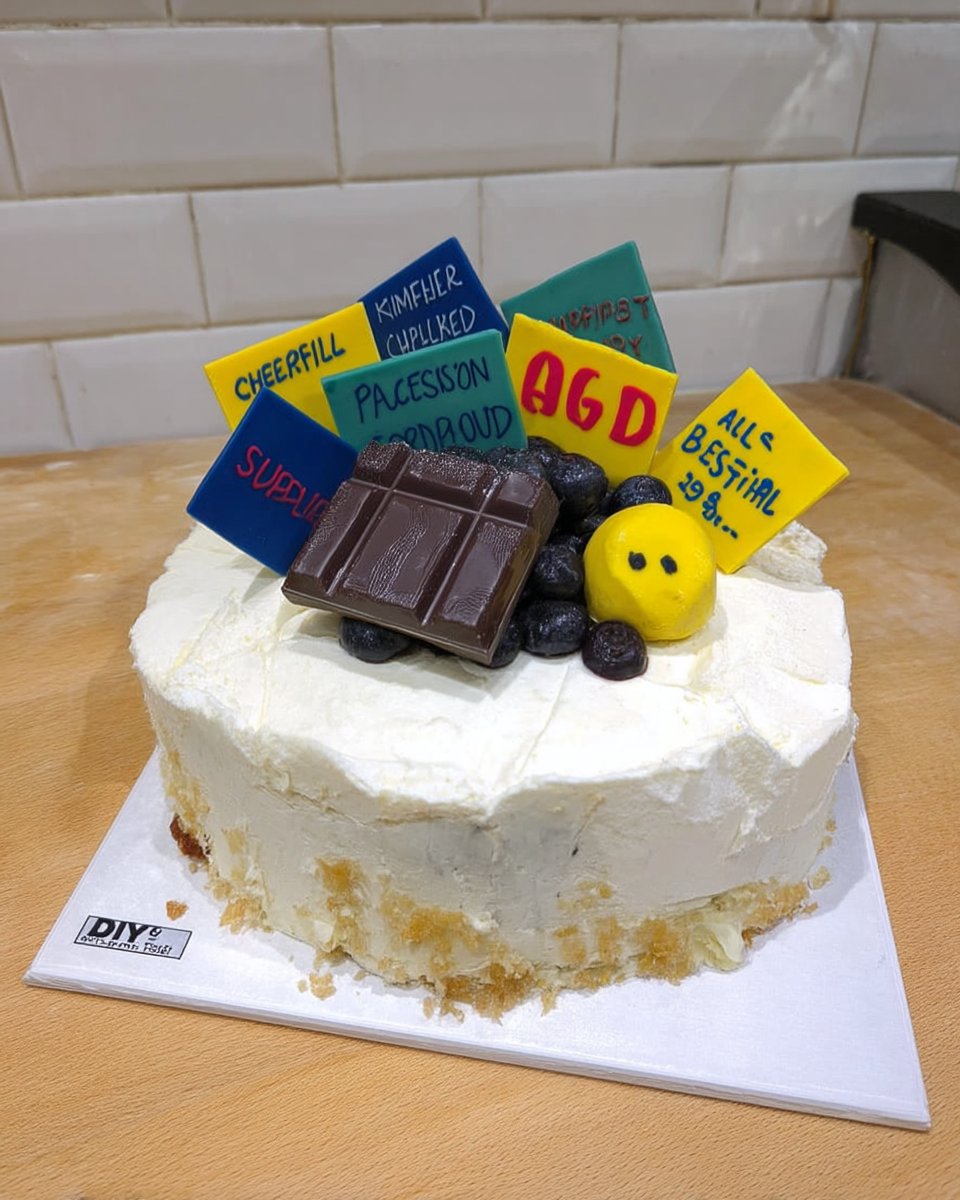 A single slice of farewell cake showing the internal sprinkle pattern and layers