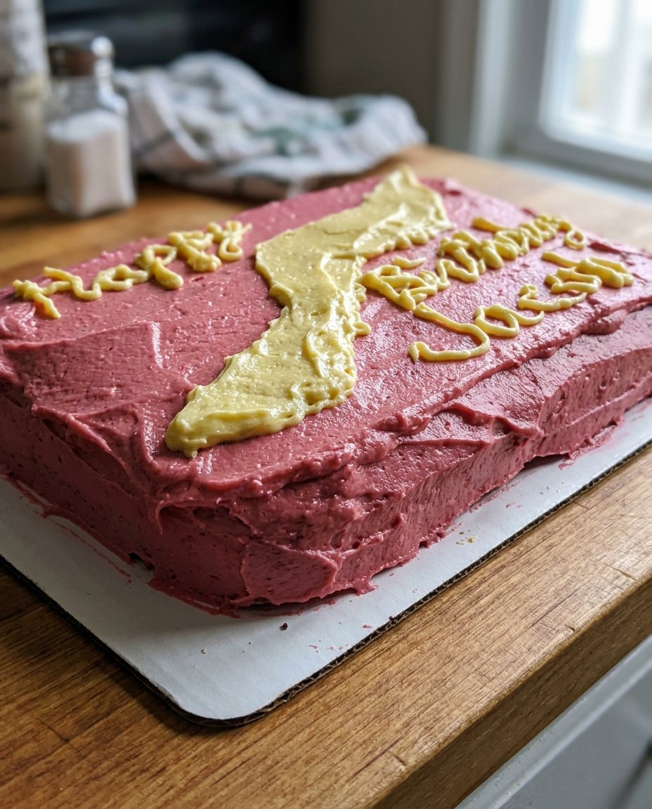 A clean slice of birthday cake with chocolate frosting on a white plate