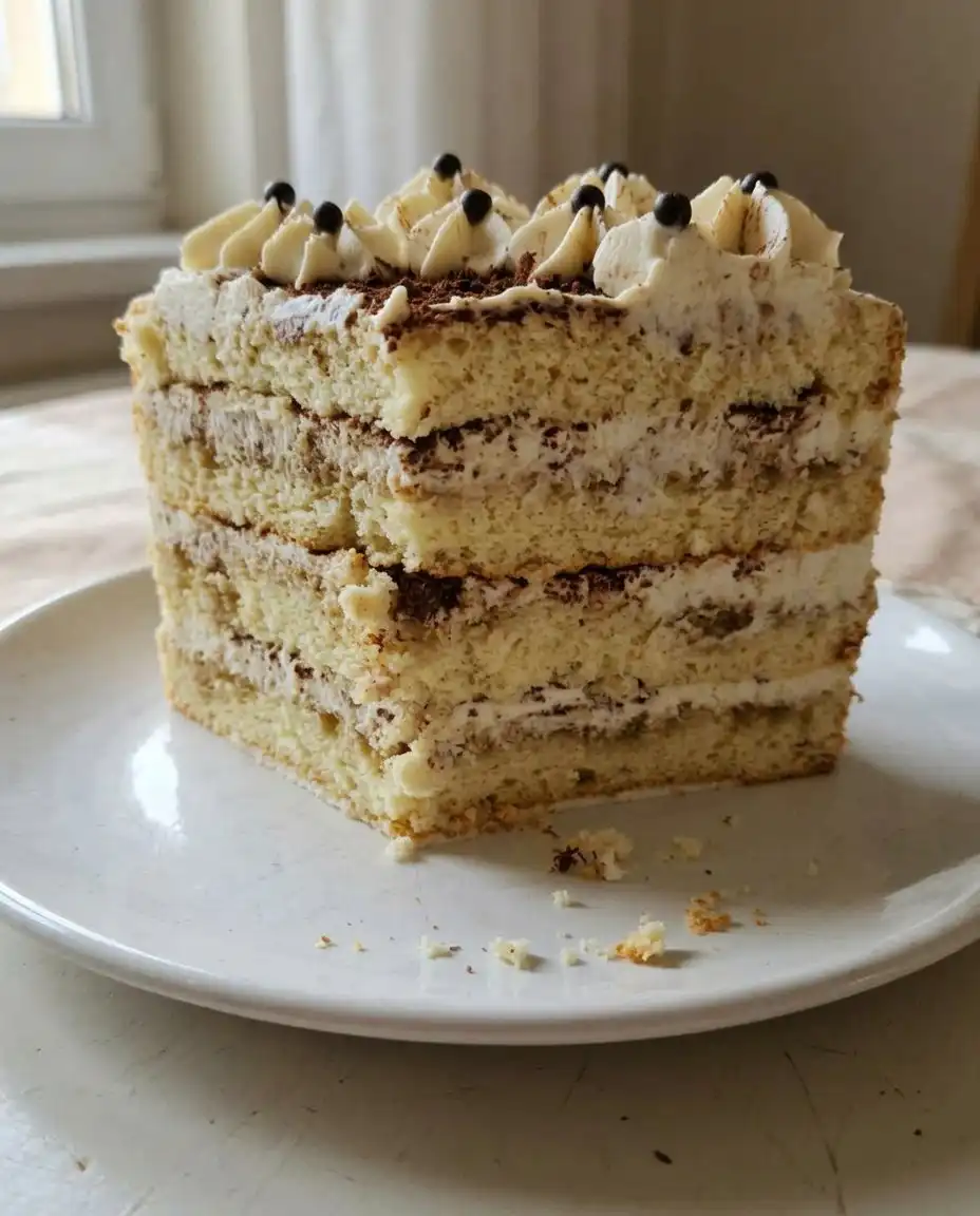 Close up of heavy whipping cream at stiff peaks stage for tiramisu cake filling