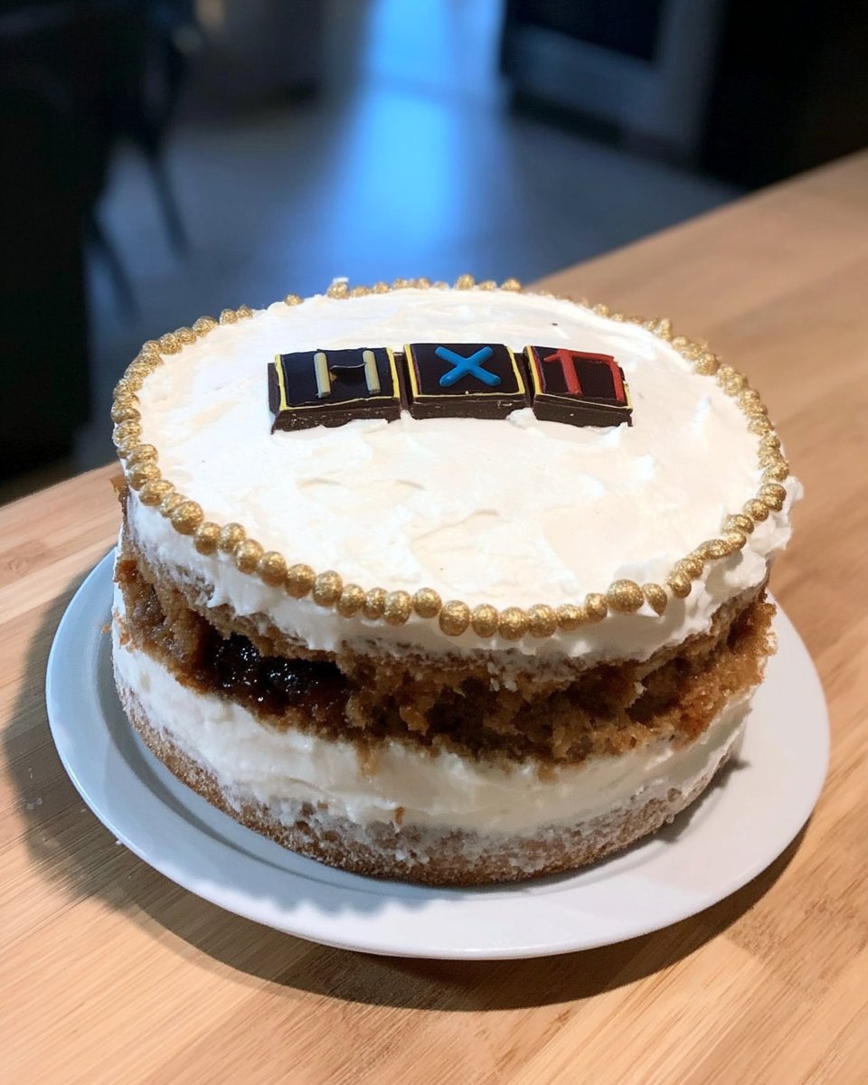 Silky smooth Italian meringue buttercream being whipped in a stand mixer