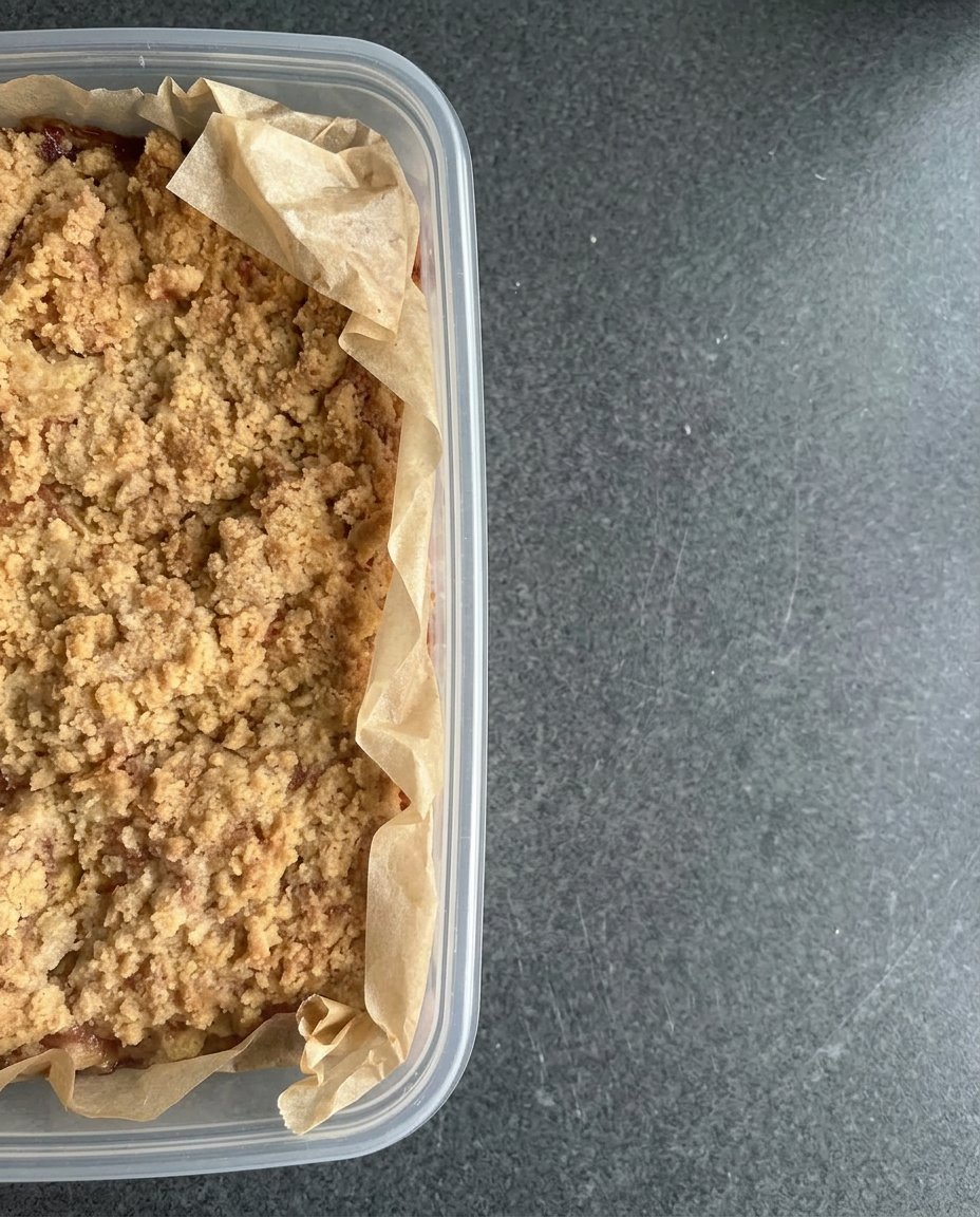 Strawberry Rhubarb Cake 13 A ceramic mixing bowl filled with smooth white cake batter and a vintage wooden spoon resting on the side.