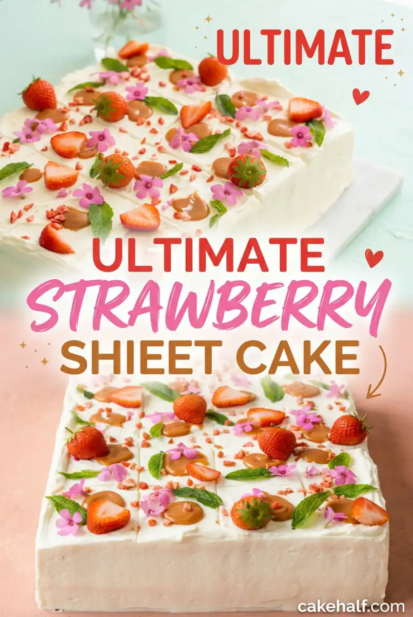 Best Strawberry Sheet Cake: Better Than Any Strawberry Layer Cake, 2 Layer Cake or Mini Layer Cake!