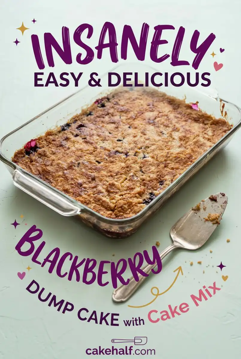 Easy Blackberry Dump Cake with Cake Mix Recipe - The Best 3 Ingredient Blackberry Dump Cake Ever!
