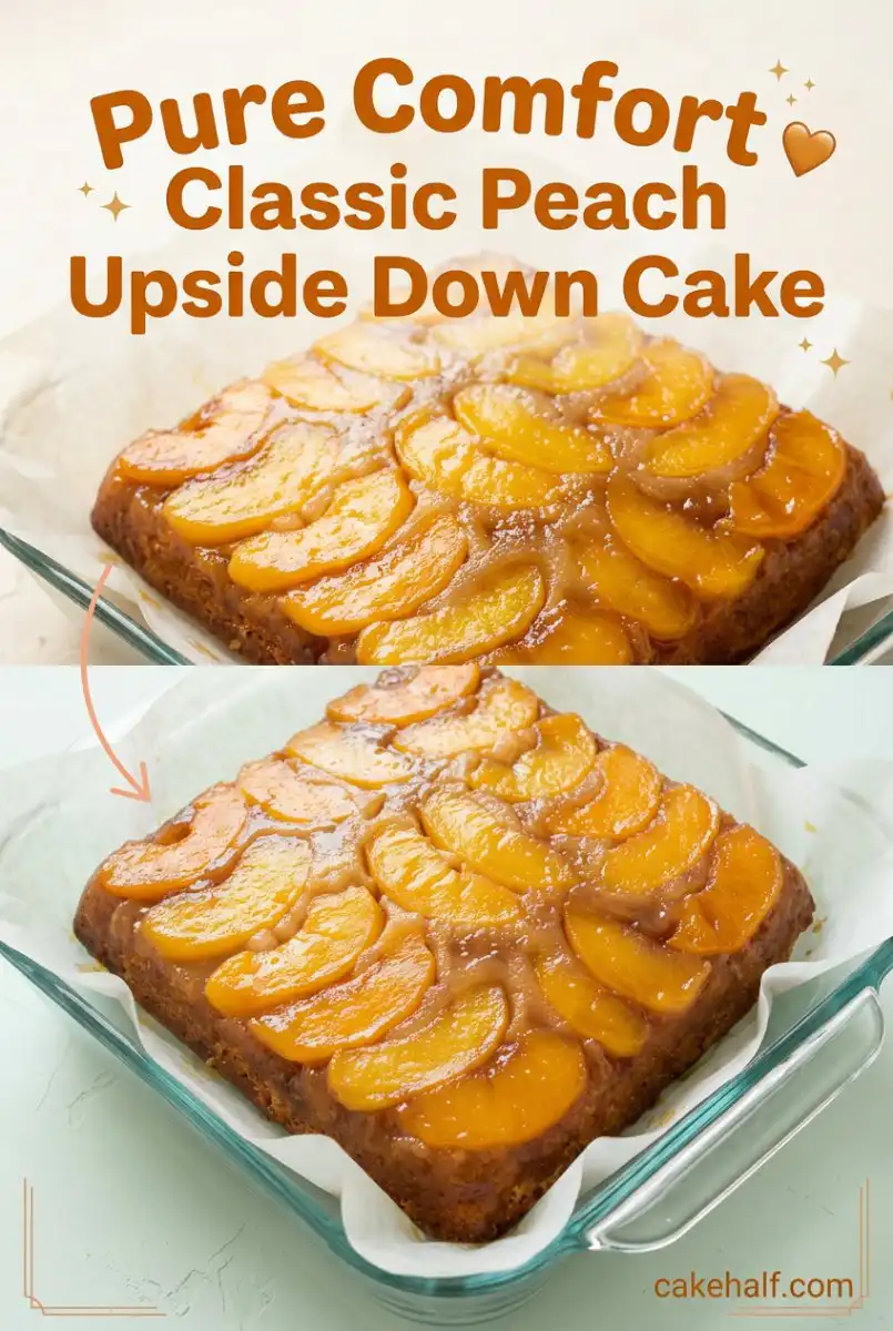 Learn to bake a Classic Peach Upside Down Cake. This peach upside down cake is moist and so simple.