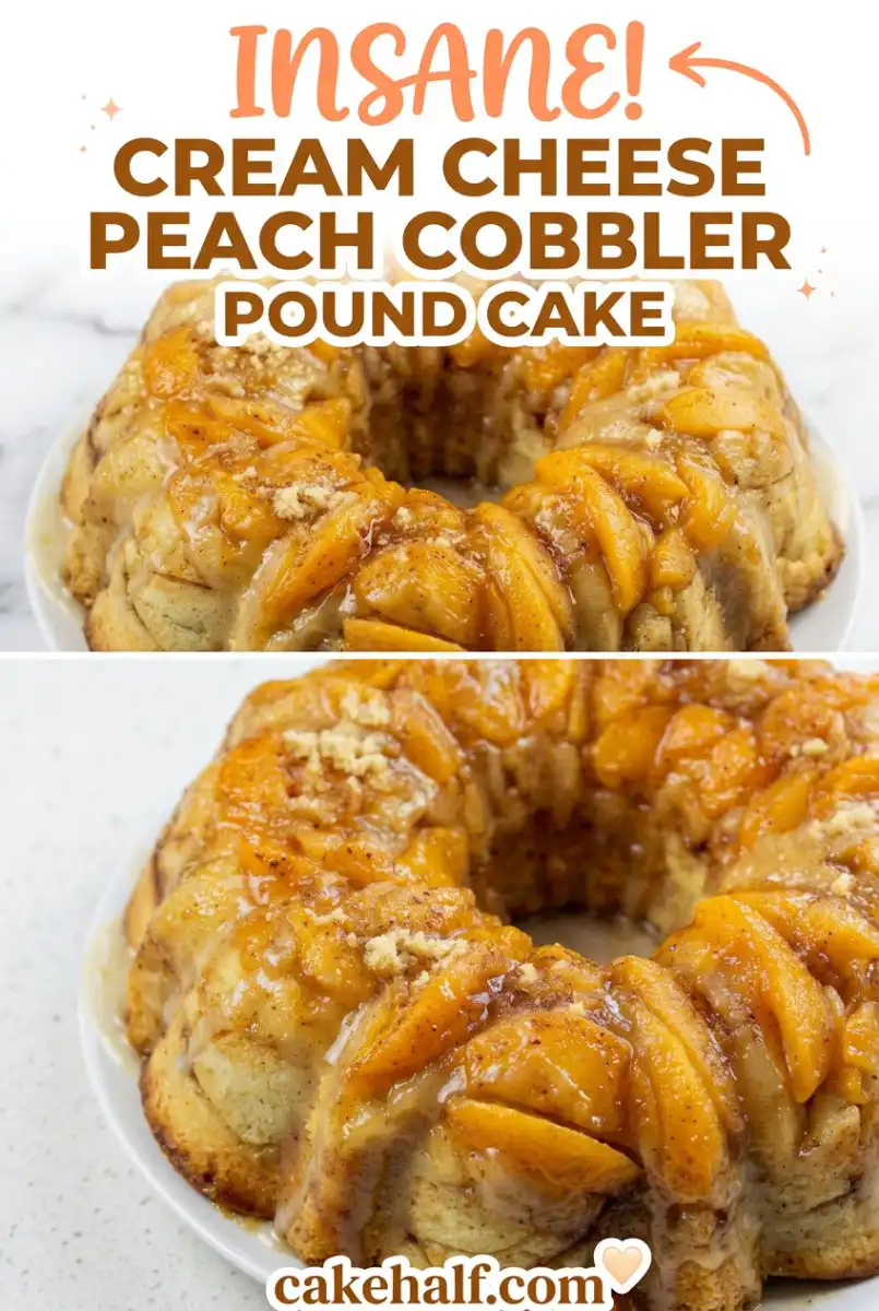 Cream Cheese Peach Cobbler Pound Cake: The Most Decadent Homemade Peach Cobbler Pound Cake Idea!