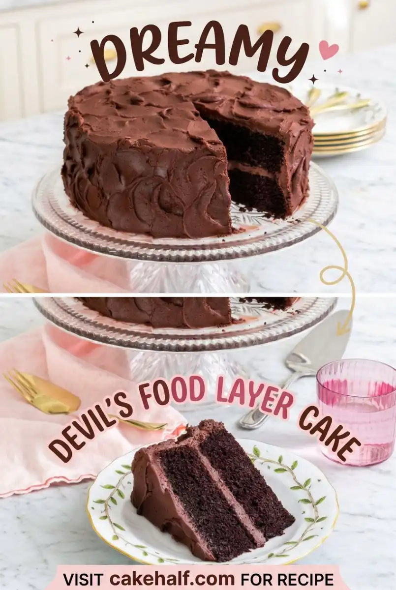 The Best Moist Devil's Food Layer Cake Recipe for Every Rich Layer Cake Chocolat Dessert Lover Now
