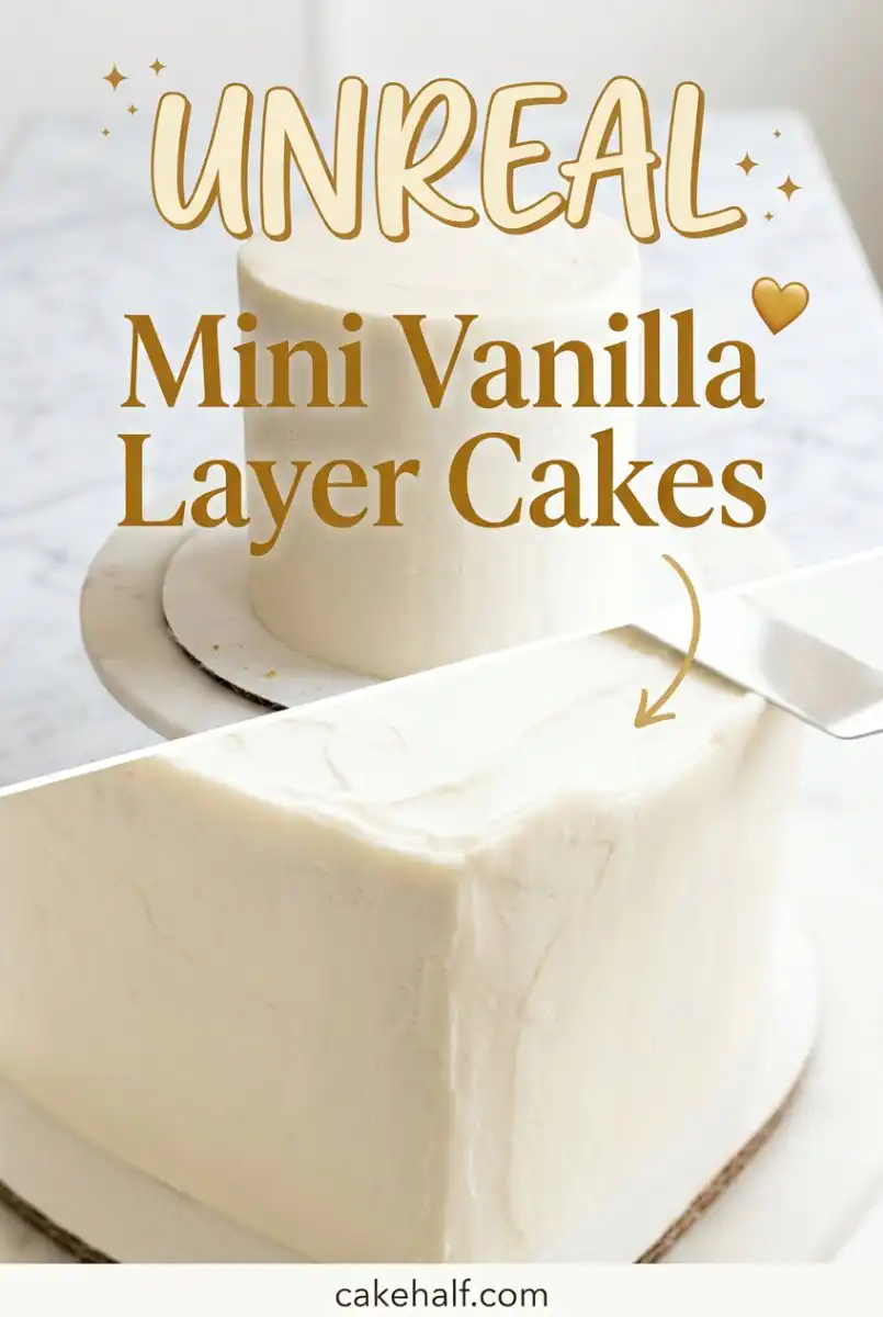Sweet Mini Vanilla Layer Cakes Ideas: A Simple Way to Bake a Beautiful Gourmet Mini Layer Cake.