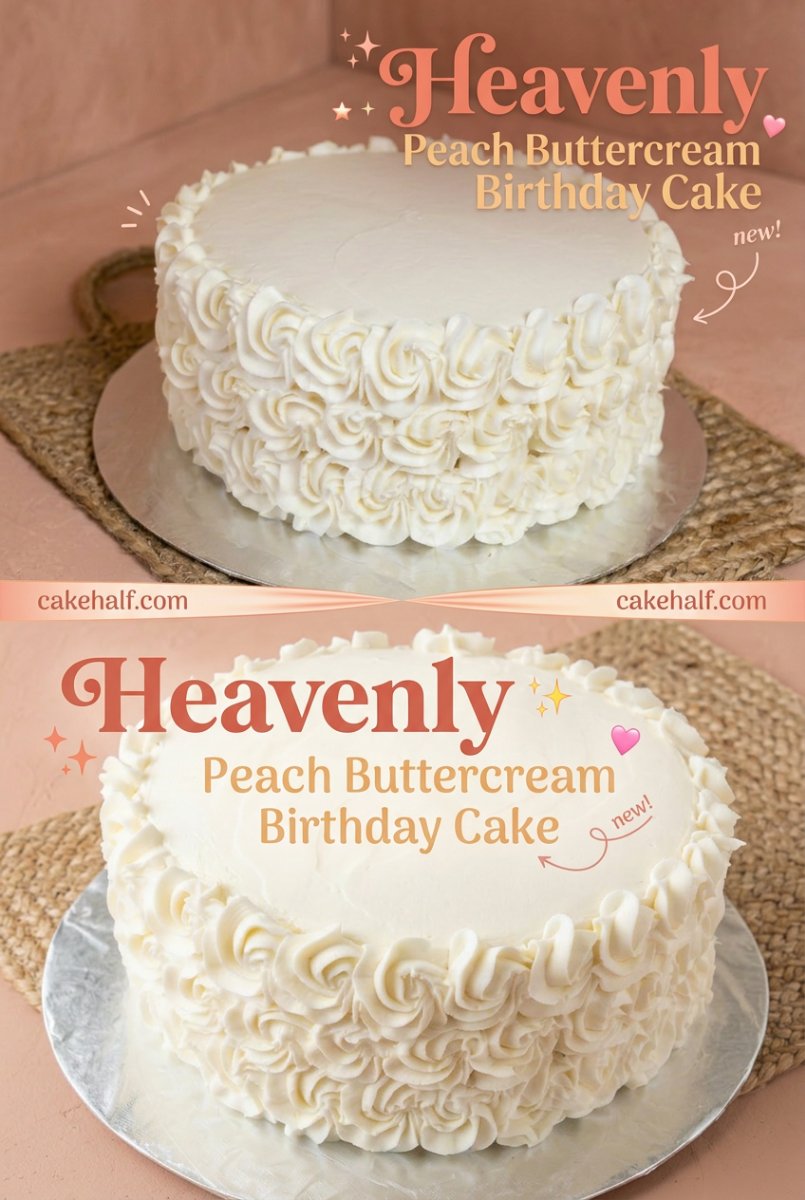 Stunning Peach Buttercream Birthday Cake Ideas: A Beautiful Peach Colour Cake for Any Celebration.
