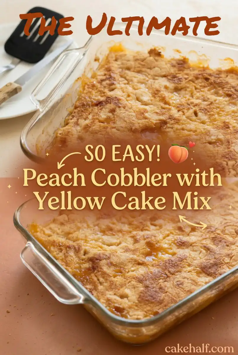 Delicious Peach Cobbler with Yellow Cake Mix! This Peach Cobbler with Cake Mix Easy Is Perfection.