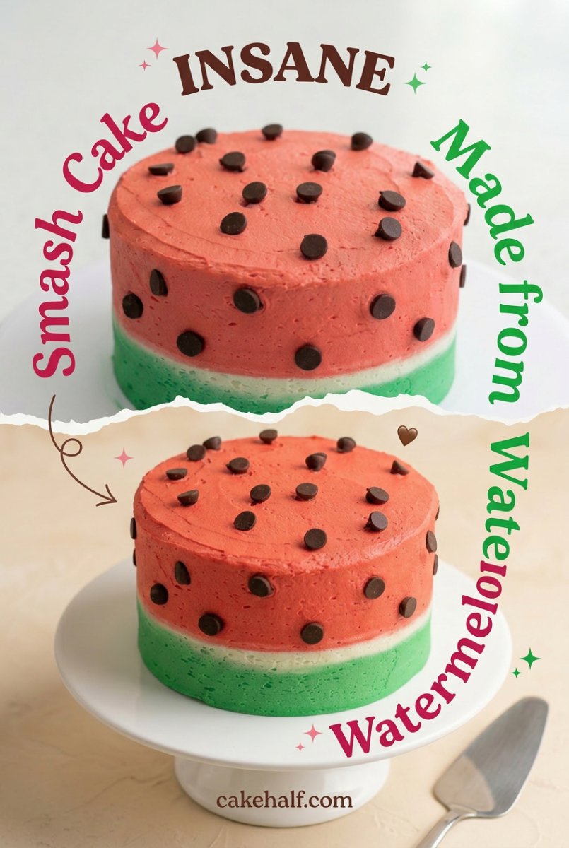 Smash Cake Made from Watermelon: The Best Fresh Watermelon Cake for Baby 6 Months Old Fun Celebration