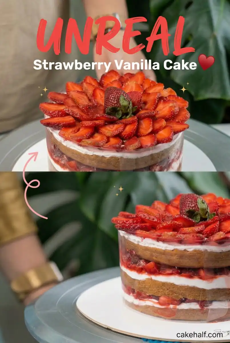 Strawberry Vanilla Cake: Perfect Strawberry Layer Cake Ideas for a 3 Layer Cake Anniversaire Design.