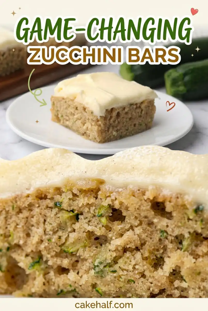 Best Zucchini Bars Recipe: Like a moist zucchini cake with cream cheese frosting and coffee cake.