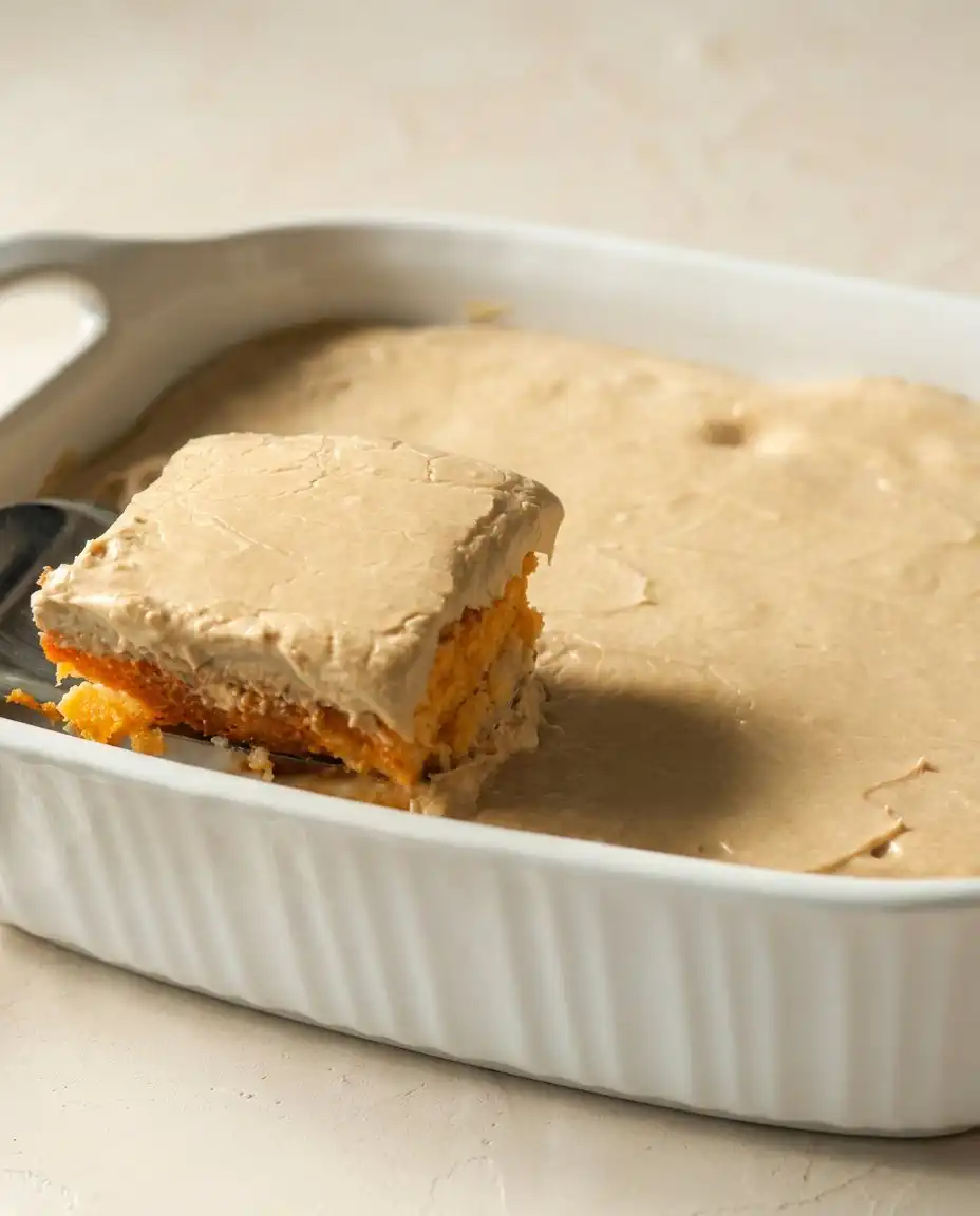 Peach Cake with Brown Sugar Frosting 15 A saucepan of brown sugar frosting being cooled in a glass bowl filled with ice water.