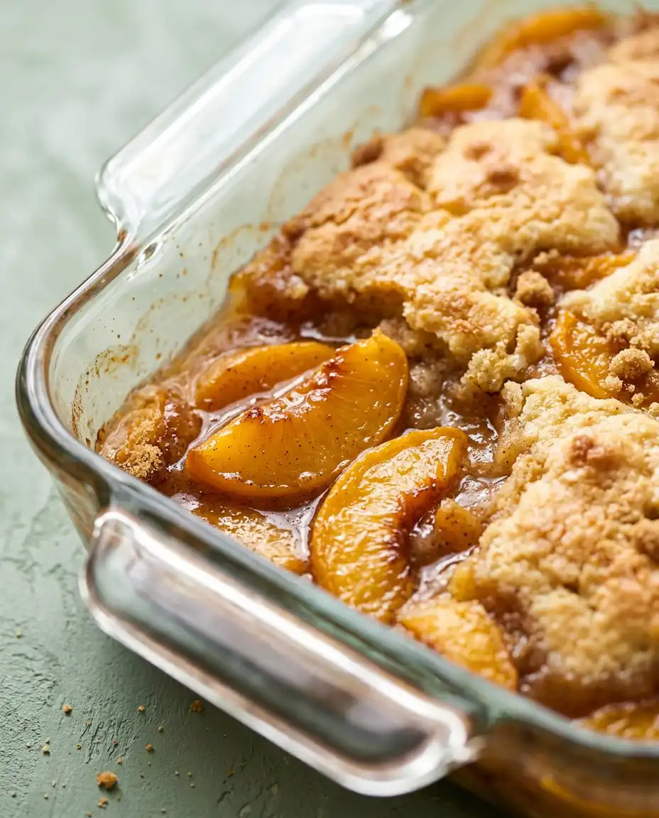 Gathered ingredients for Peach Cobbler with Yellow Cake Mix including cans of fruit and a box of mix.