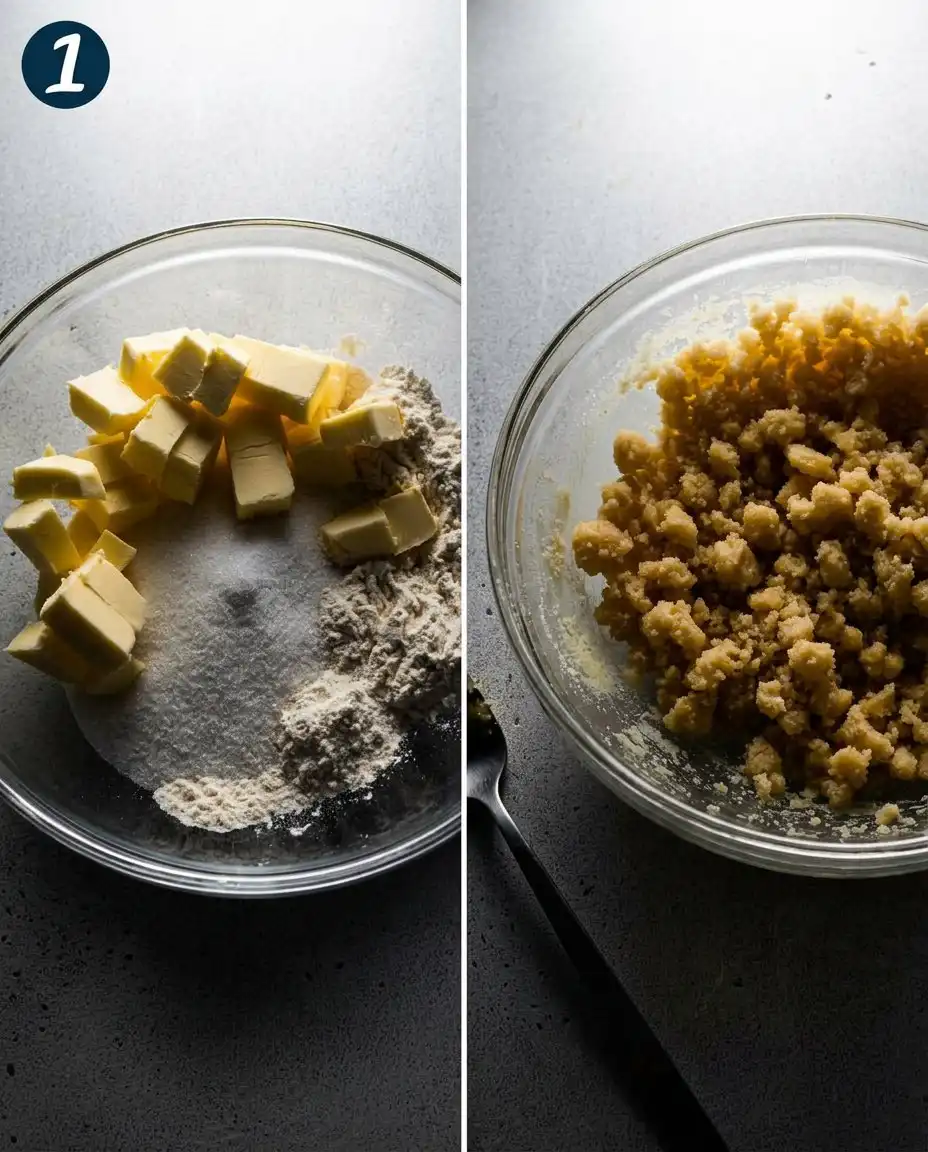 Ingredients for lemon cream cake including lemons, cream cheese, and butter