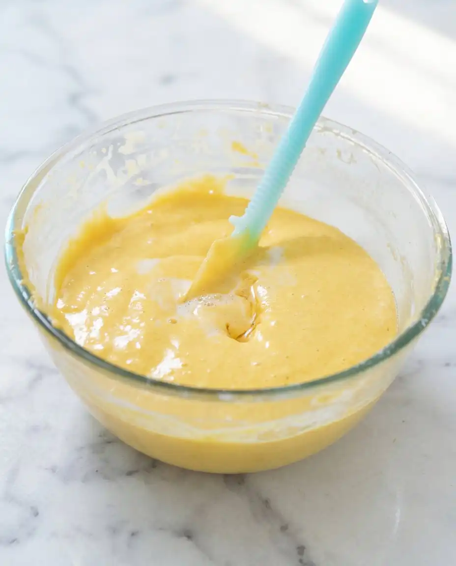 Fresh eggs, flour, and ripe mangoes laid out for a Classic Mango Sponge Cake.