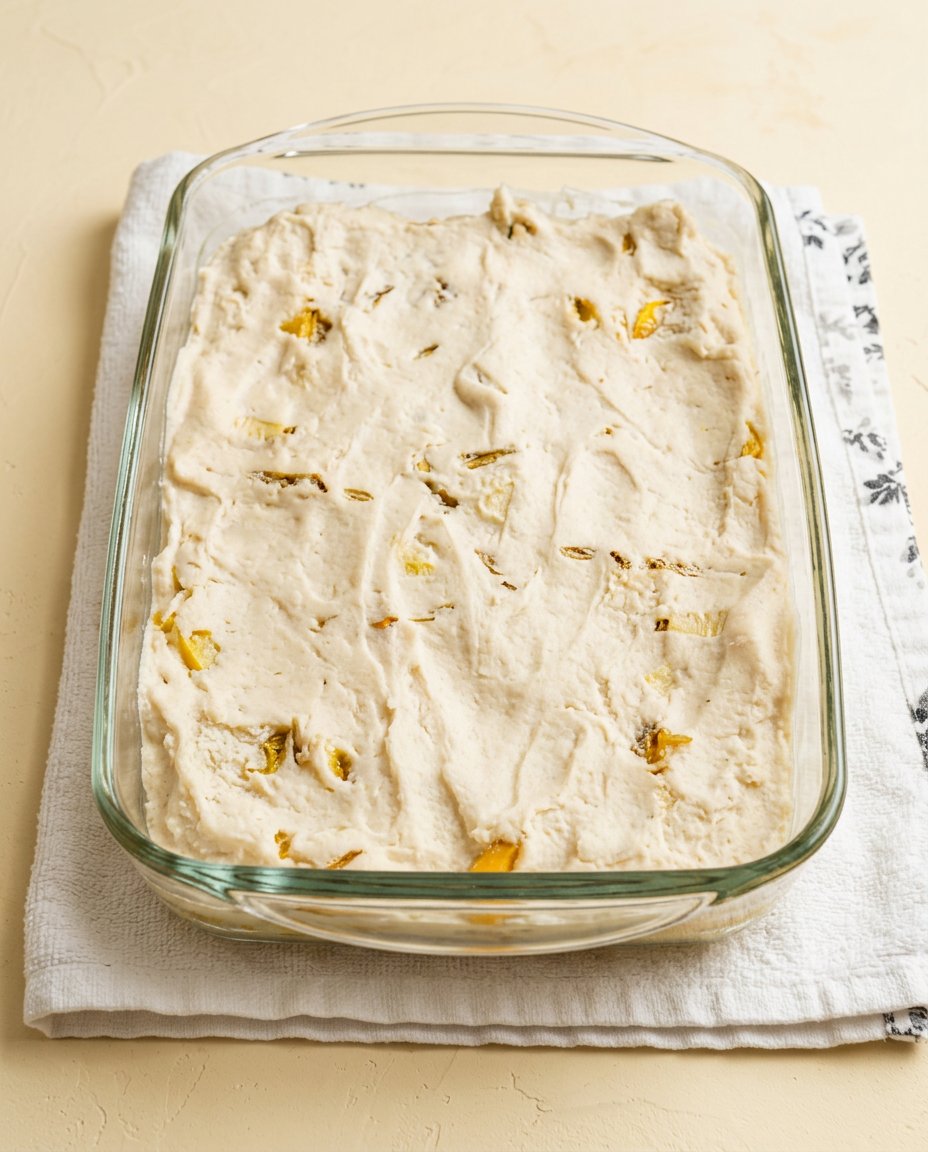 Canned peaches and yellow cake mix for Canned Peach Dump Cake with Yellow Cake Mix.