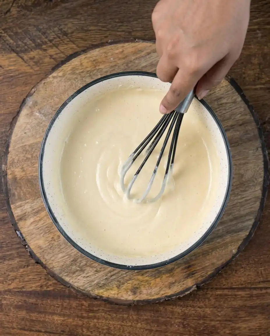 Various ingredients for Strawberry Vanilla Cake including flour, milk, and strawberries.